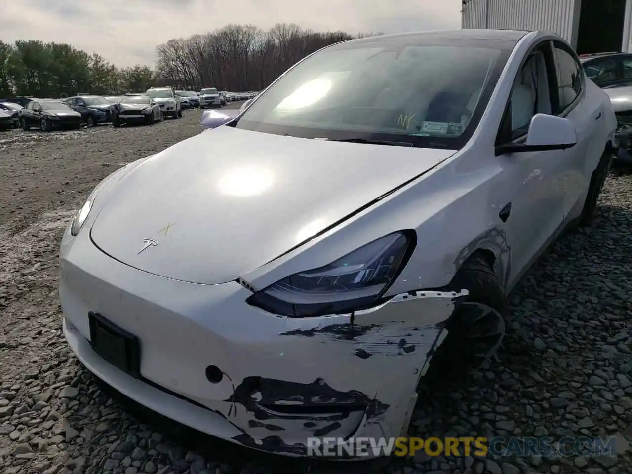 2 Photograph of a damaged car 5YJYGDEE3MF243187 TESLA MODEL Y 2021