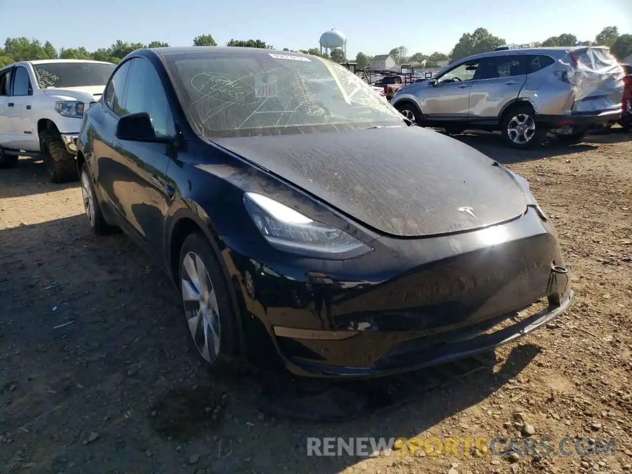 1 Photograph of a damaged car 5YJYGDEE3MF244016 TESLA MODEL Y 2021