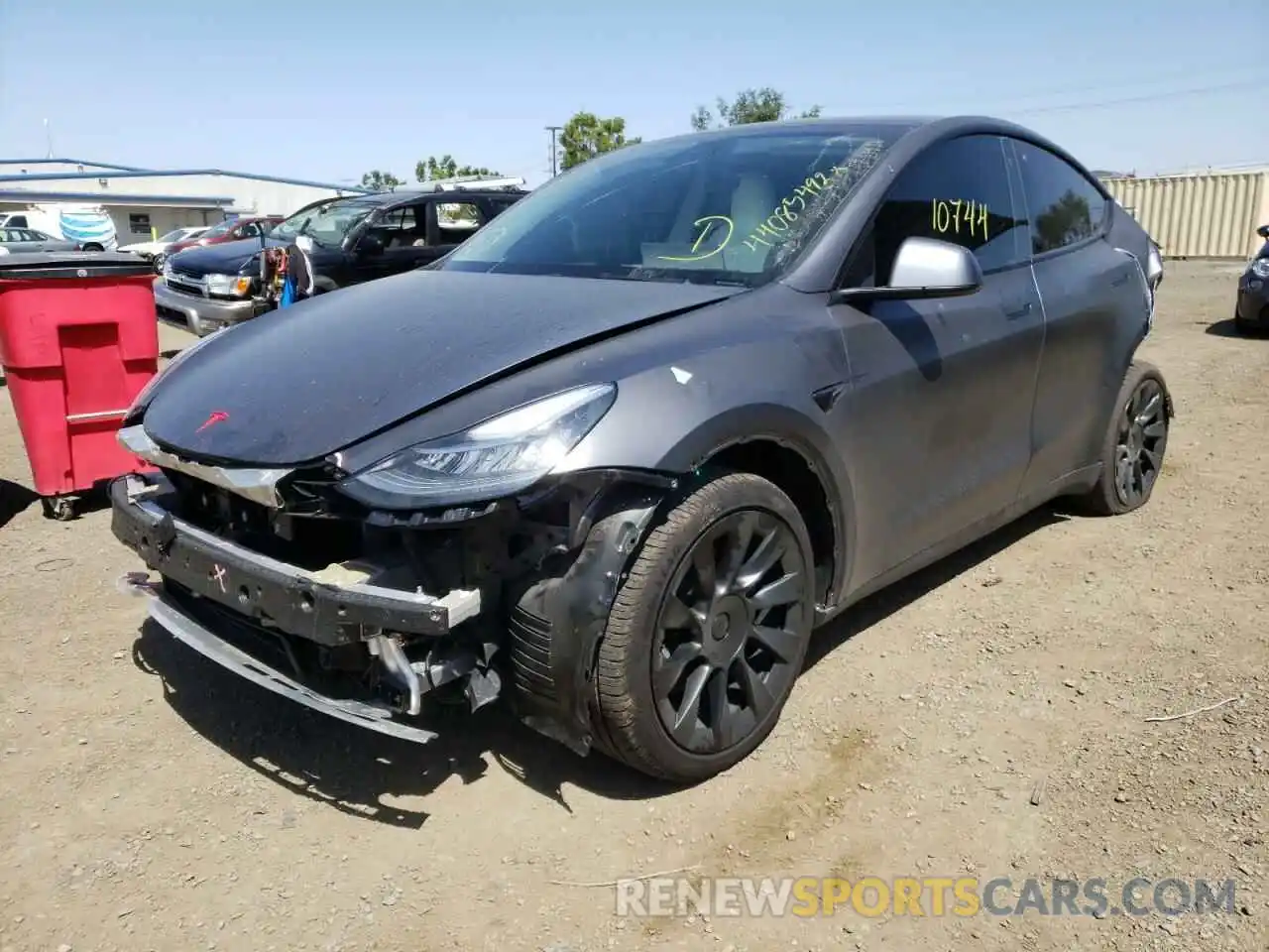 2 Photograph of a damaged car 5YJYGDEE3MF246963 TESLA MODEL Y 2021