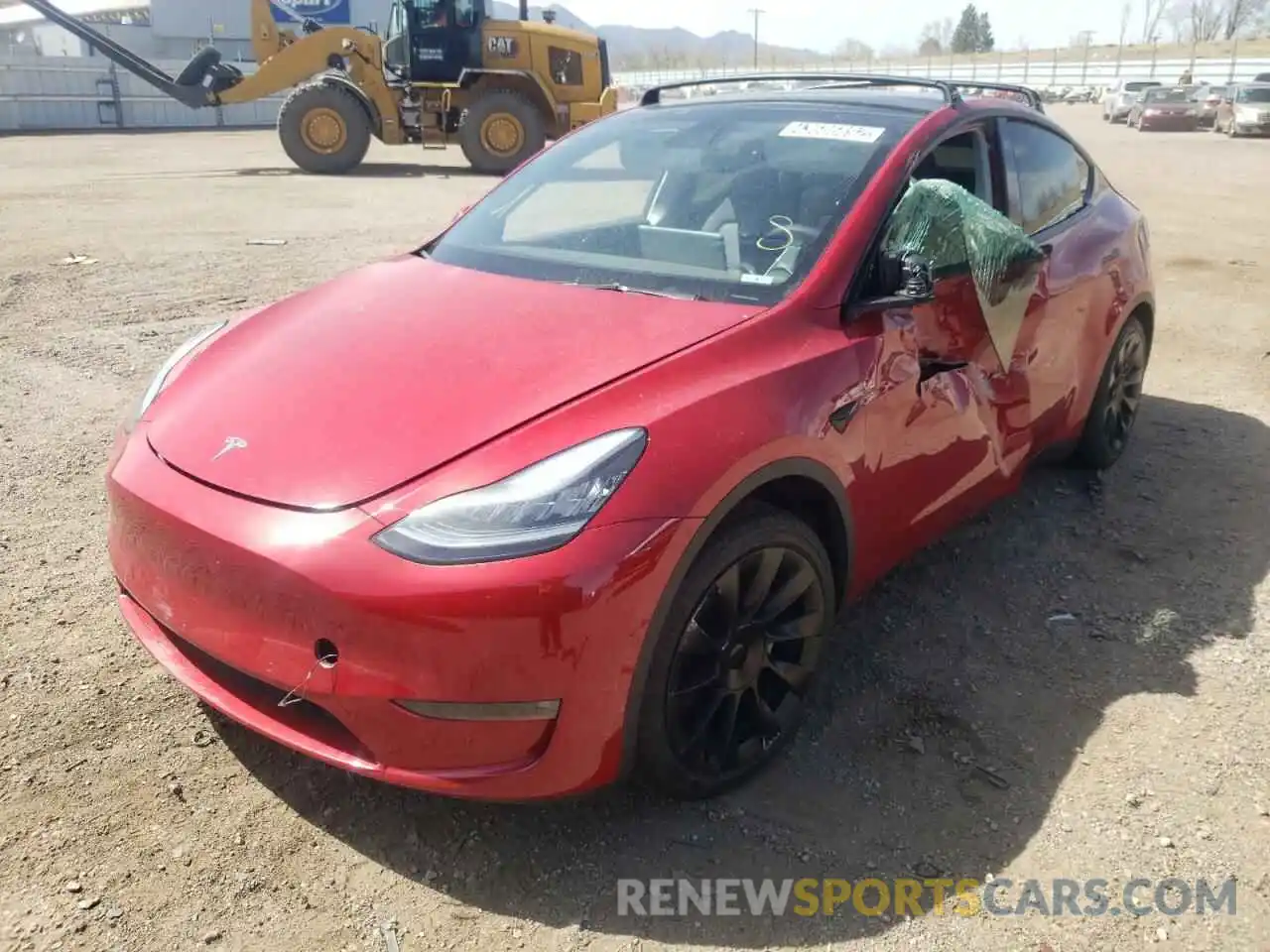 2 Photograph of a damaged car 5YJYGDEE3MF262709 TESLA MODEL Y 2021