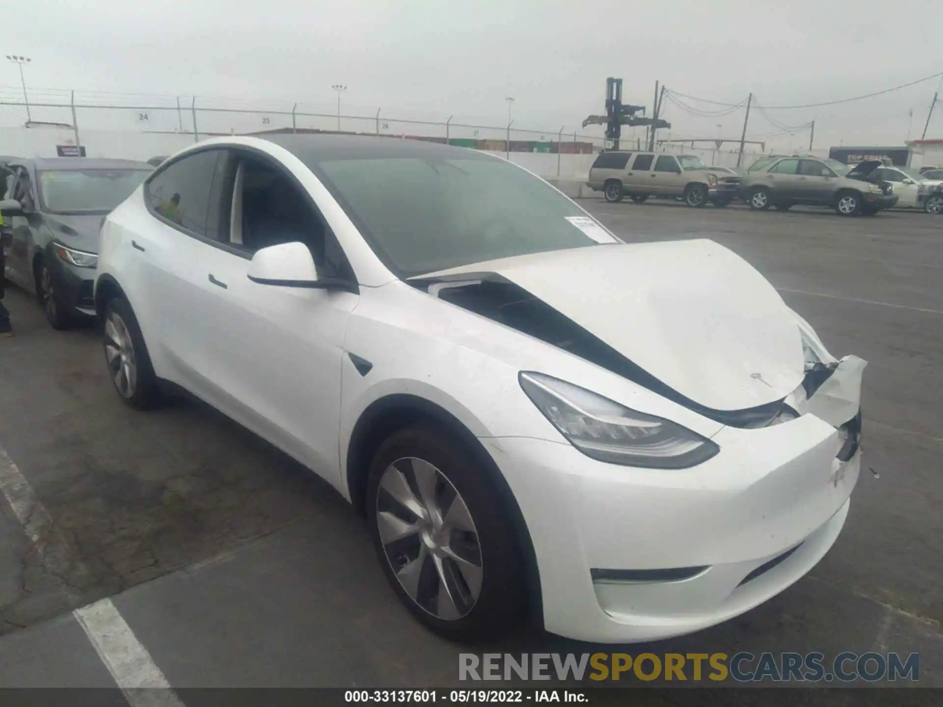 1 Photograph of a damaged car 5YJYGDEE3MF282491 TESLA MODEL Y 2021