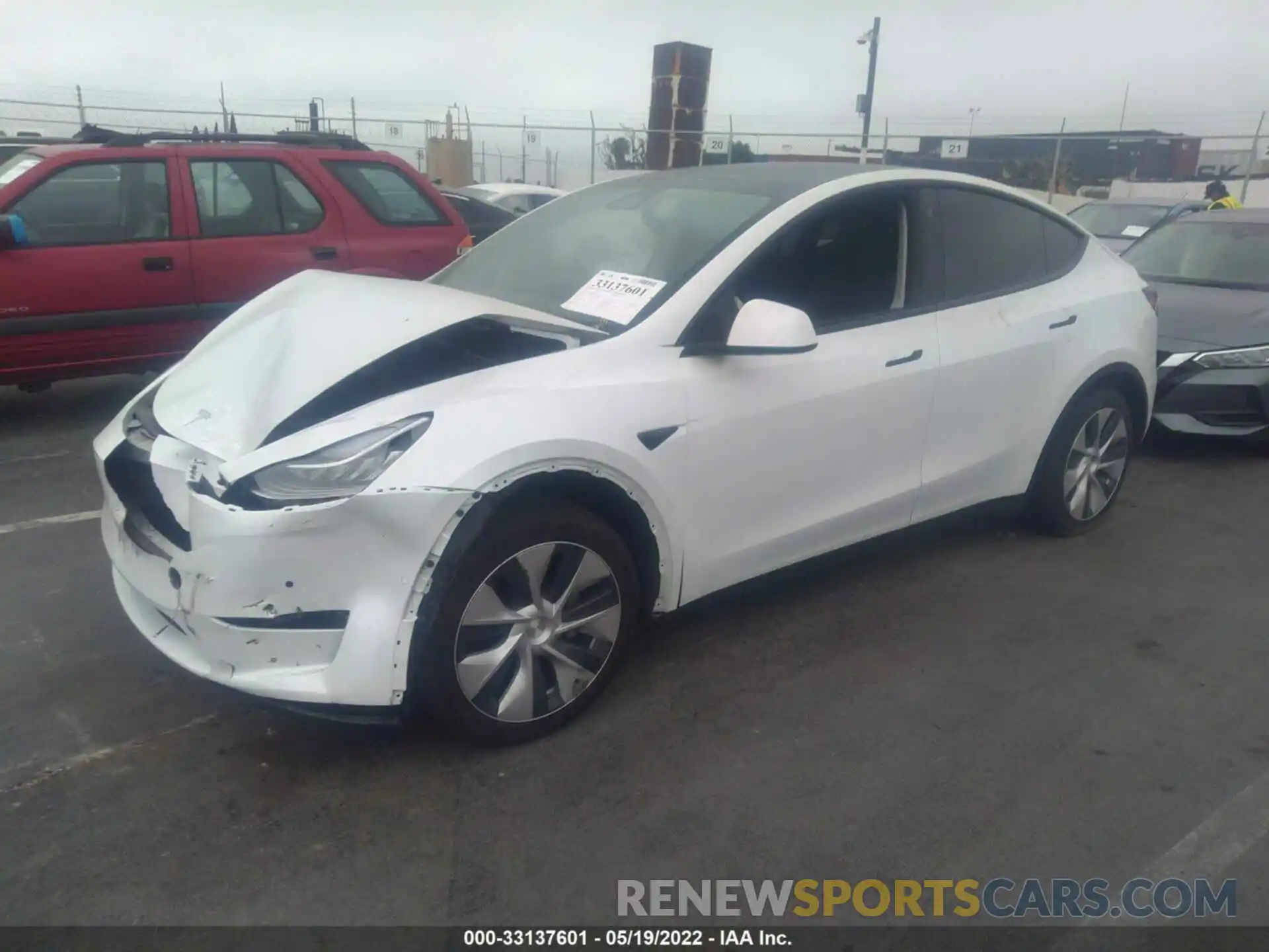 2 Photograph of a damaged car 5YJYGDEE3MF282491 TESLA MODEL Y 2021