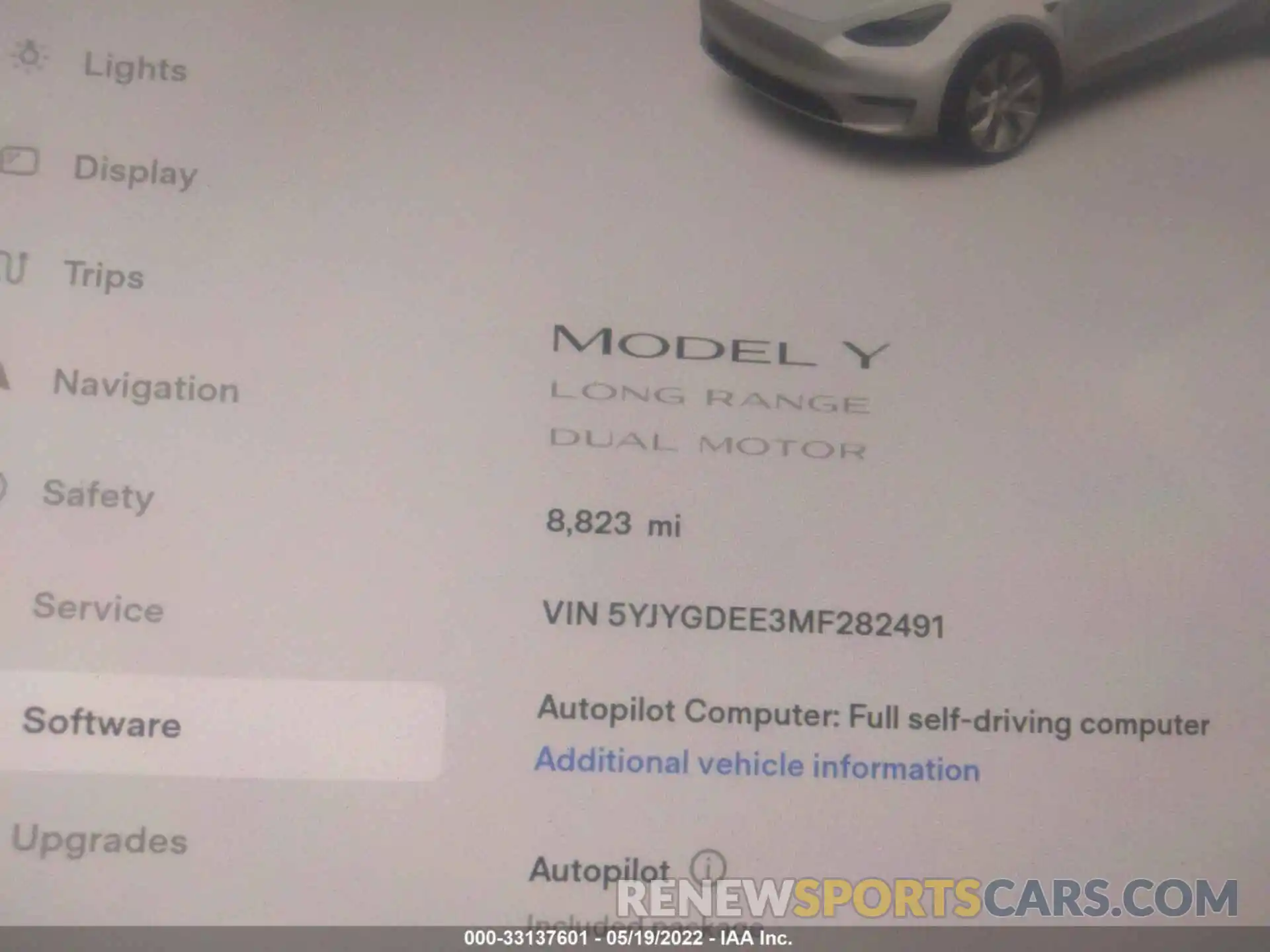 7 Фотография поврежденного автомобиля 5YJYGDEE3MF282491 TESLA MODEL Y 2021