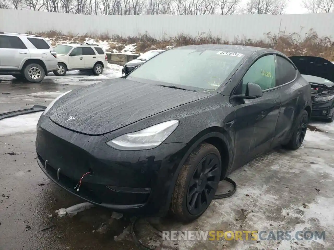 2 Photograph of a damaged car 5YJYGDEE3MF298867 TESLA MODEL Y 2021