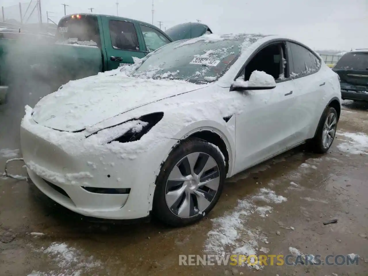 2 Фотография поврежденного автомобиля 5YJYGDEE4LF035933 TESLA MODEL Y 2021