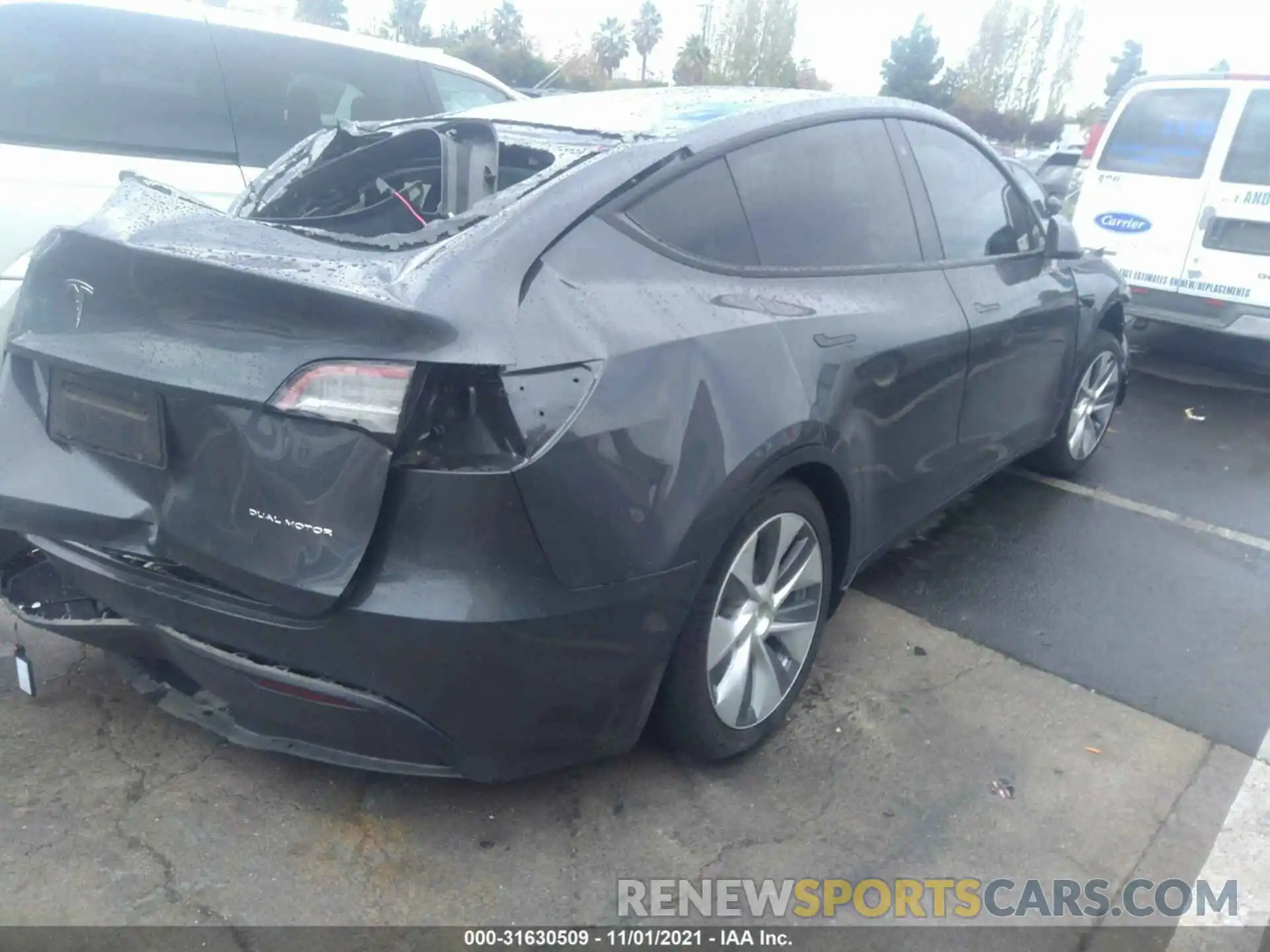 4 Фотография поврежденного автомобиля 5YJYGDEE4MF060476 TESLA MODEL Y 2021