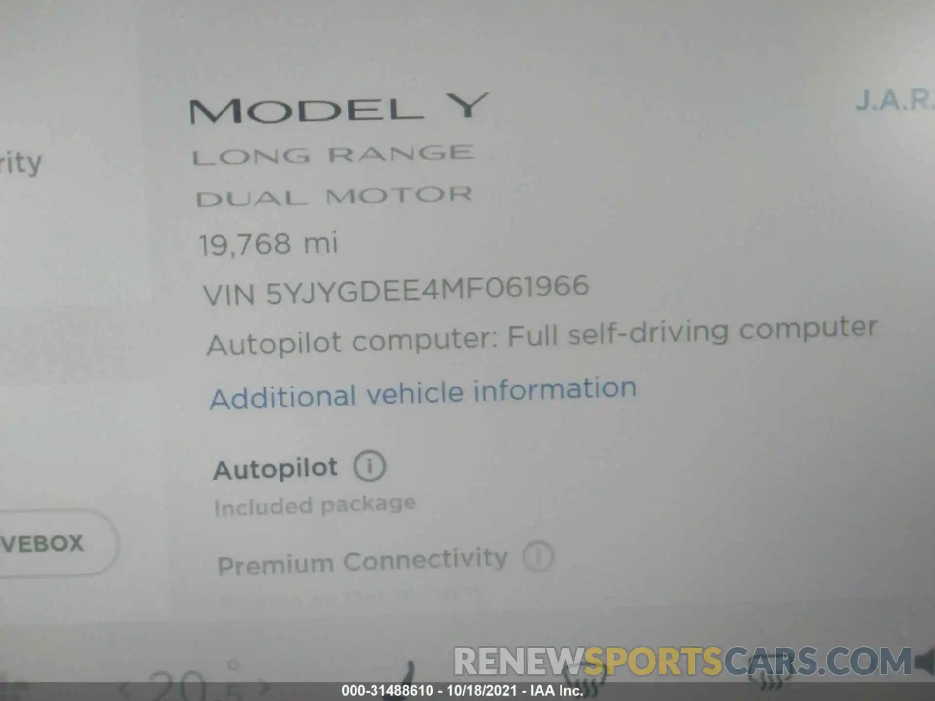 7 Photograph of a damaged car 5YJYGDEE4MF061966 TESLA MODEL Y 2021