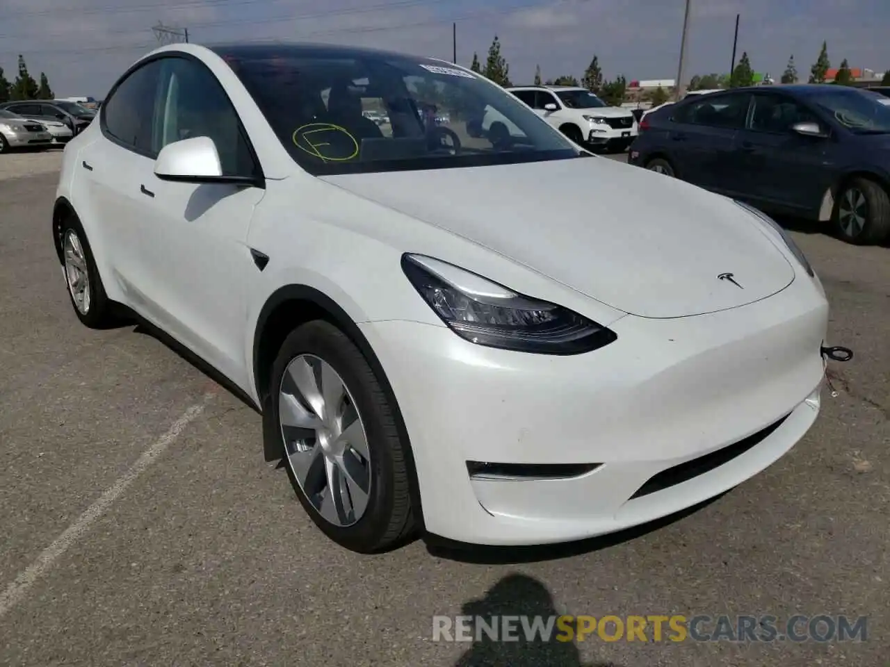 1 Photograph of a damaged car 5YJYGDEE4MF066357 TESLA MODEL Y 2021