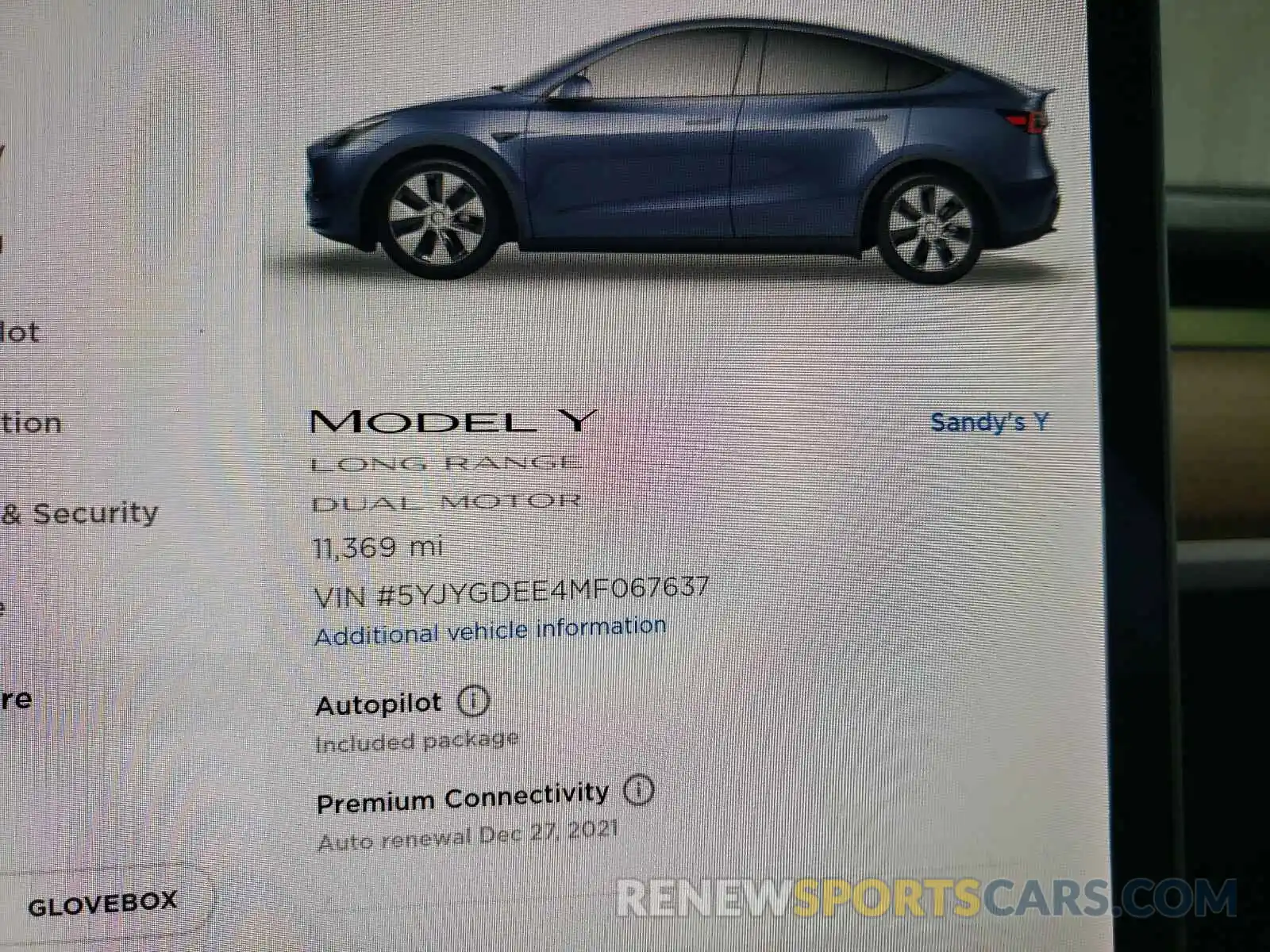 8 Фотография поврежденного автомобиля 5YJYGDEE4MF067637 TESLA MODEL Y 2021