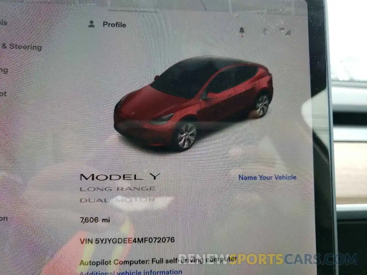 8 Фотография поврежденного автомобиля 5YJYGDEE4MF072076 TESLA MODEL Y 2021