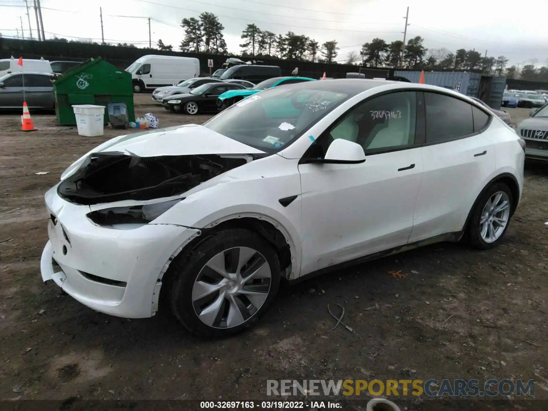 2 Photograph of a damaged car 5YJYGDEE4MF072269 TESLA MODEL Y 2021