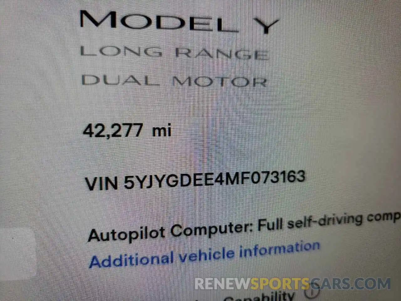 8 Фотография поврежденного автомобиля 5YJYGDEE4MF073163 TESLA MODEL Y 2021