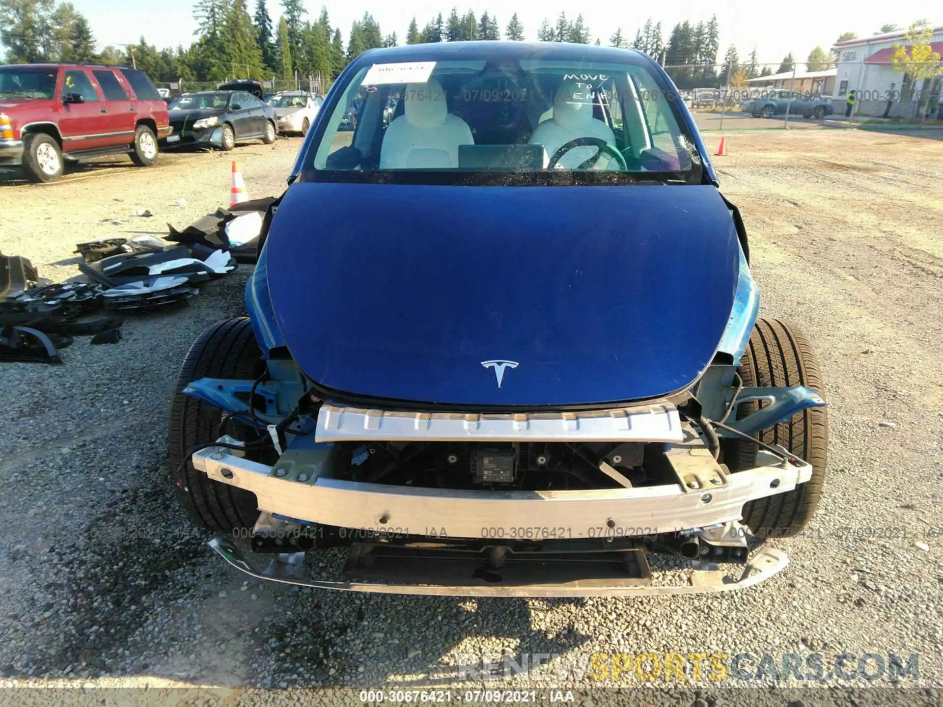 6 Фотография поврежденного автомобиля 5YJYGDEE4MF074829 TESLA MODEL Y 2021