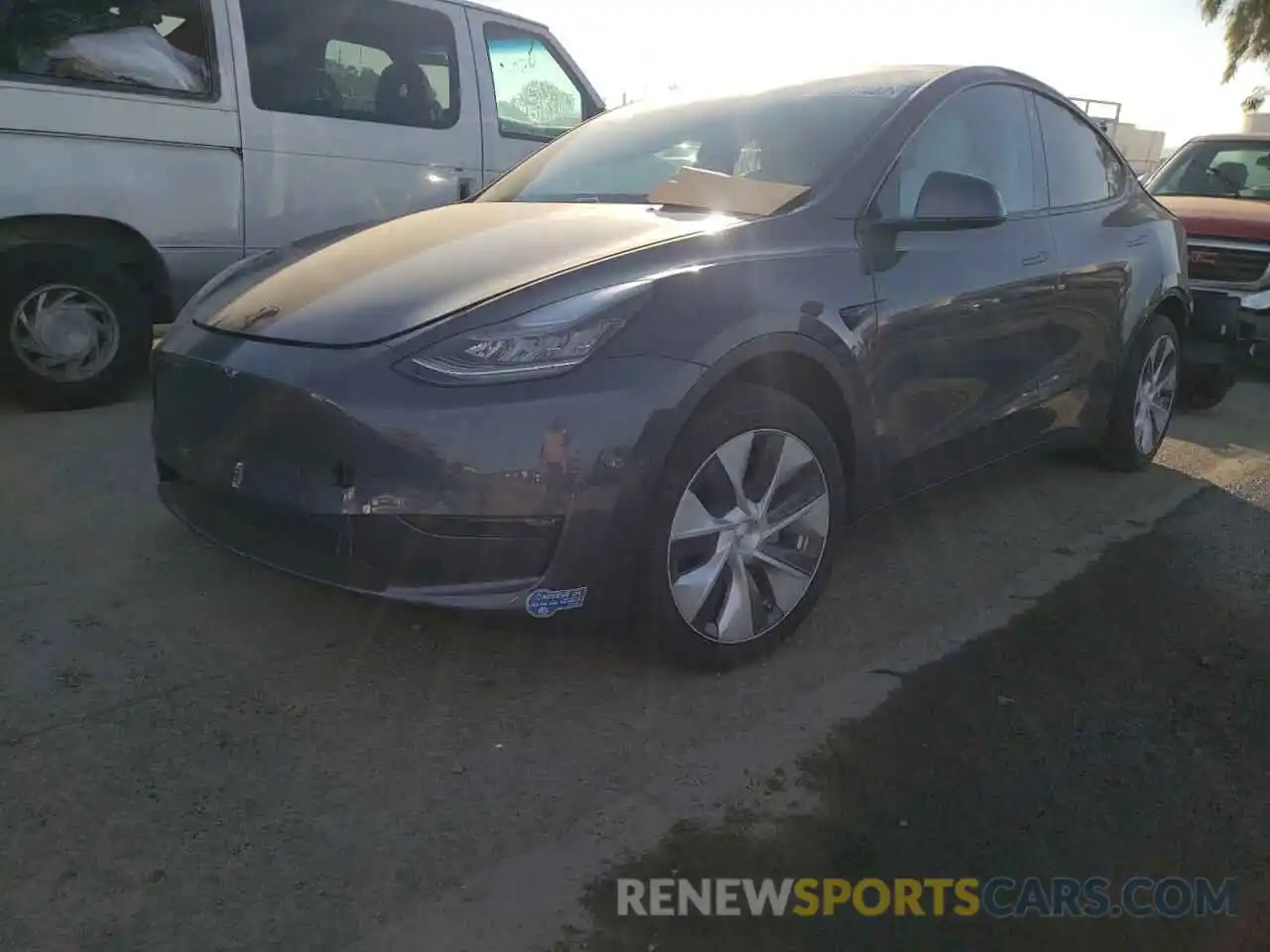 2 Фотография поврежденного автомобиля 5YJYGDEE4MF075916 TESLA MODEL Y 2021