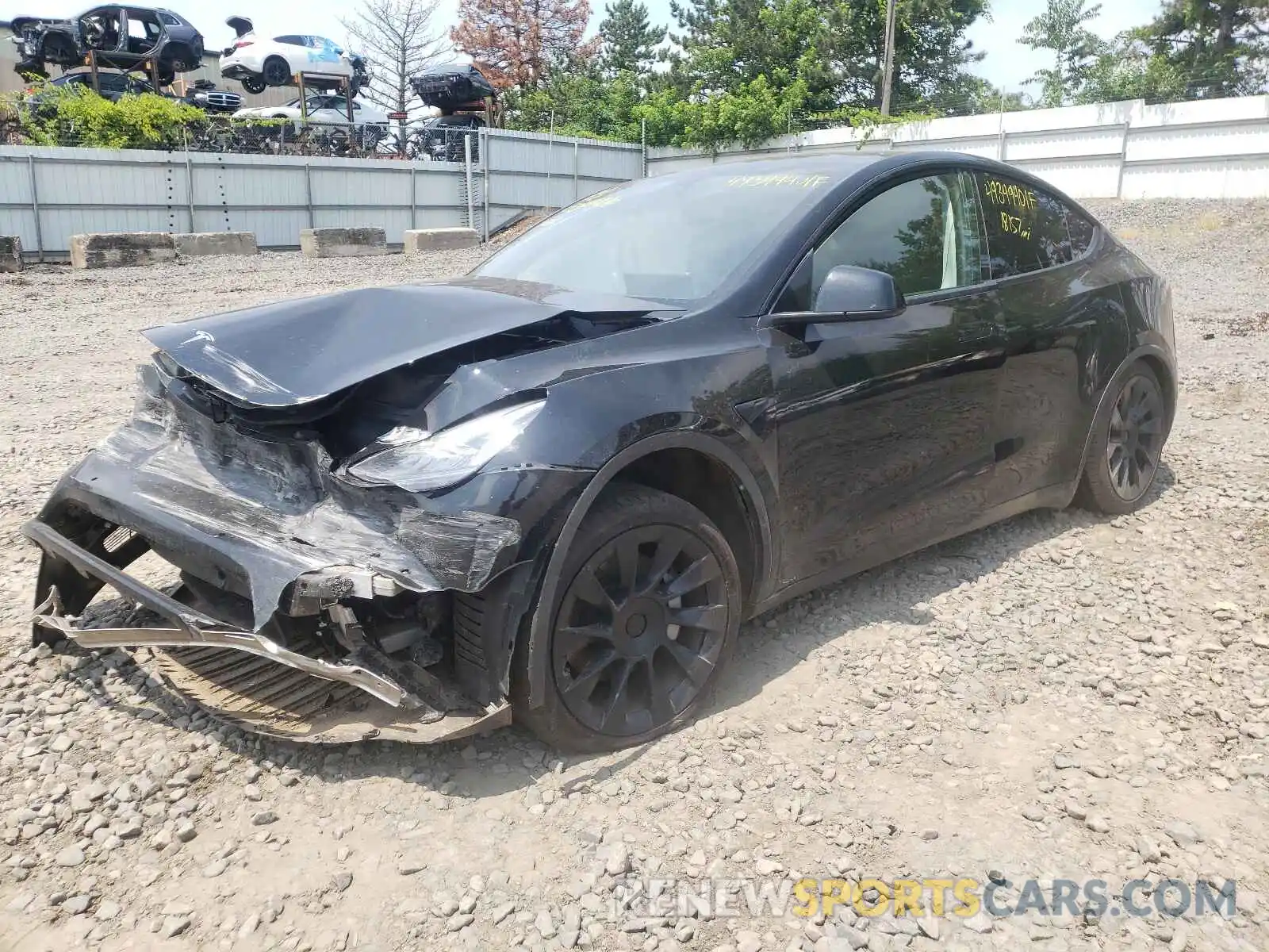 2 Photograph of a damaged car 5YJYGDEE4MF076502 TESLA MODEL Y 2021