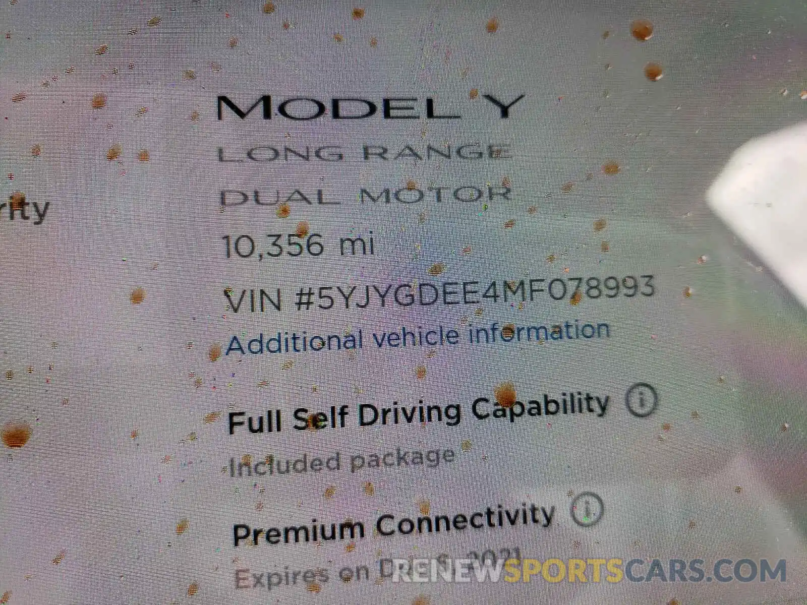 8 Фотография поврежденного автомобиля 5YJYGDEE4MF078993 TESLA MODEL Y 2021