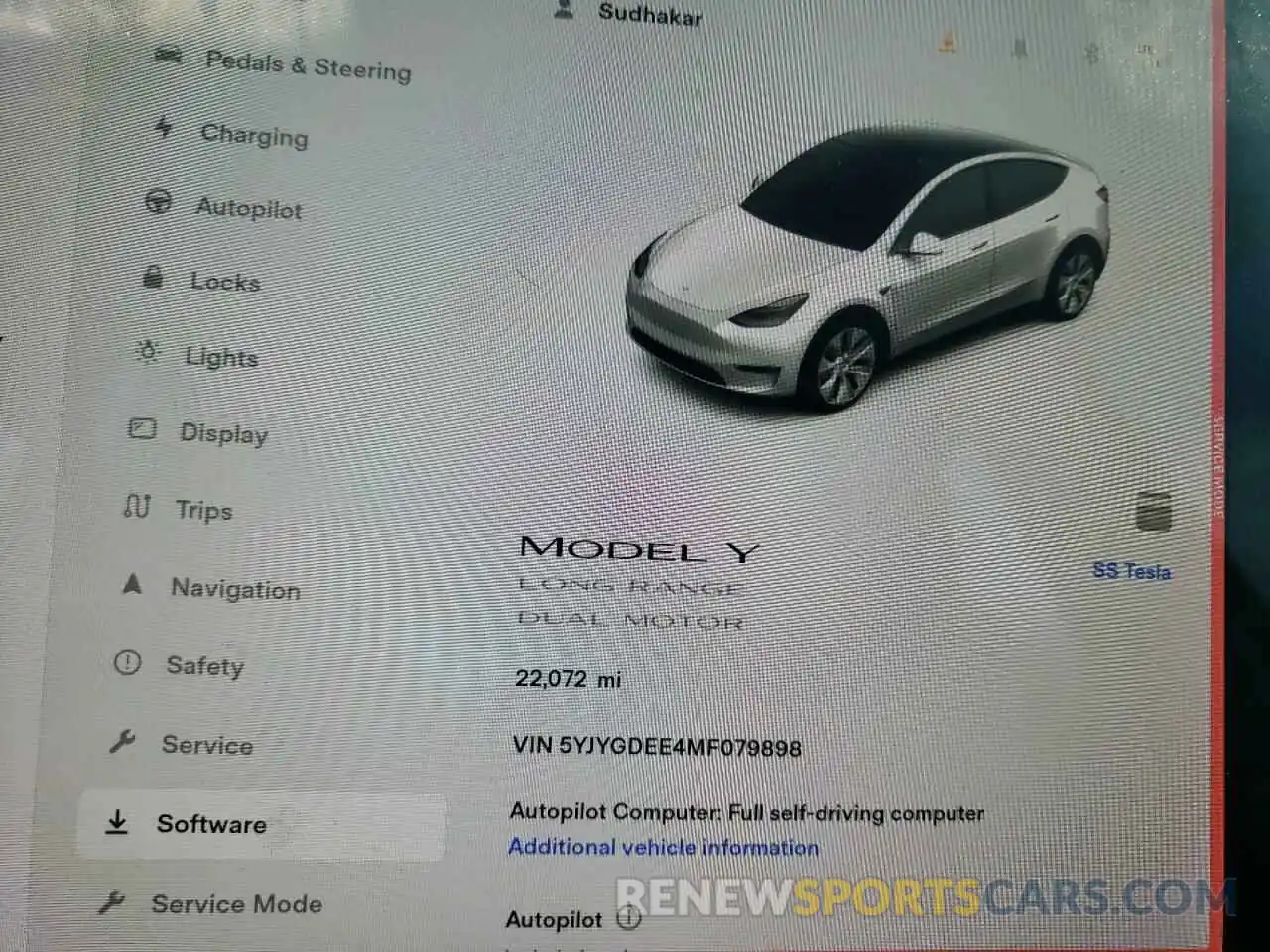 8 Фотография поврежденного автомобиля 5YJYGDEE4MF079898 TESLA MODEL Y 2021