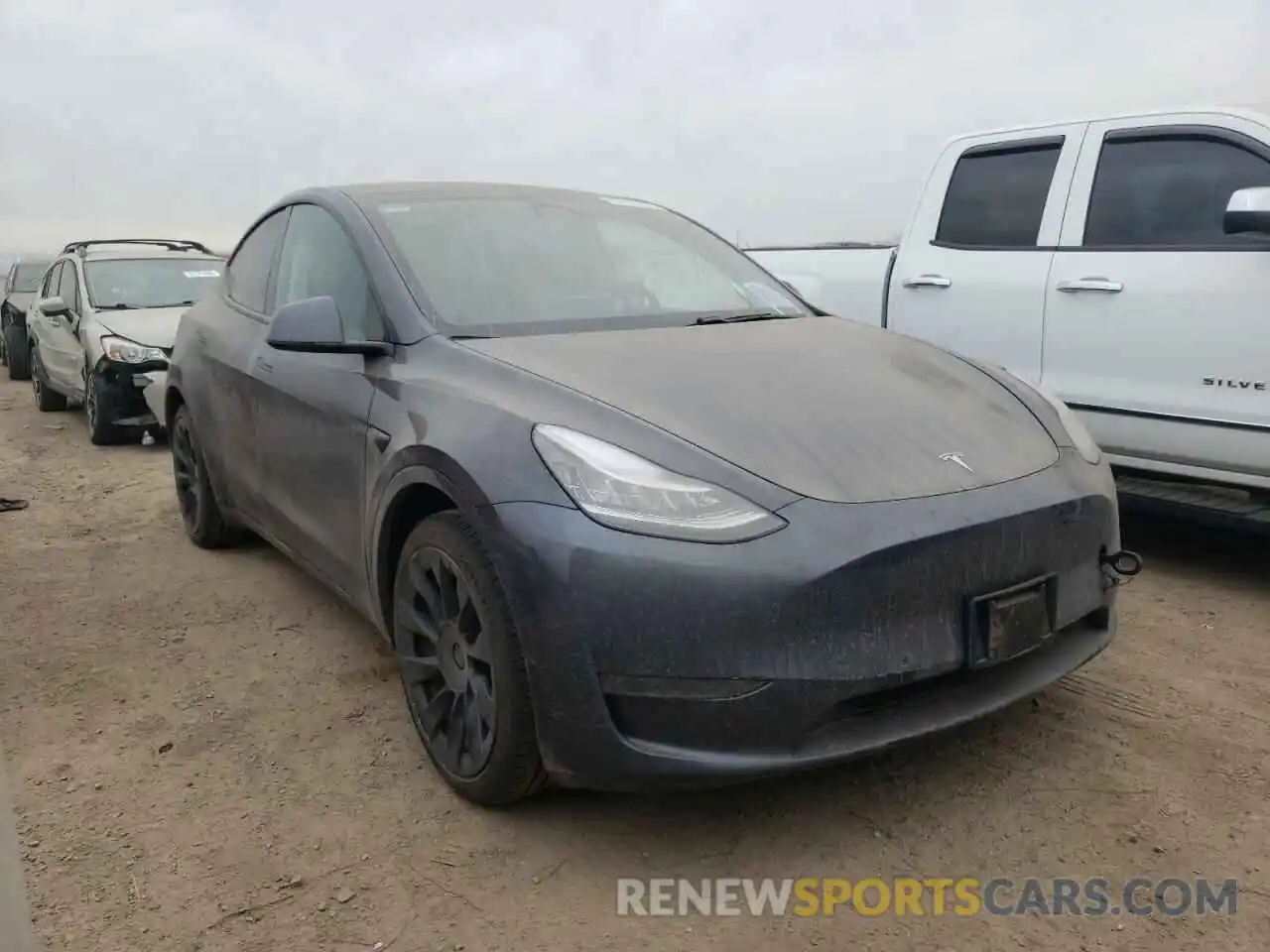 1 Photograph of a damaged car 5YJYGDEE4MF084146 TESLA MODEL Y 2021