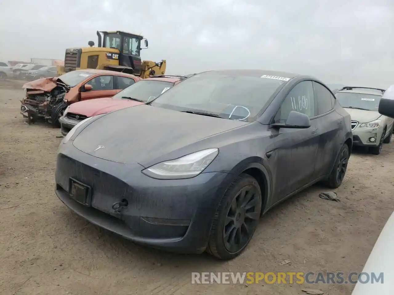 2 Фотография поврежденного автомобиля 5YJYGDEE4MF084146 TESLA MODEL Y 2021