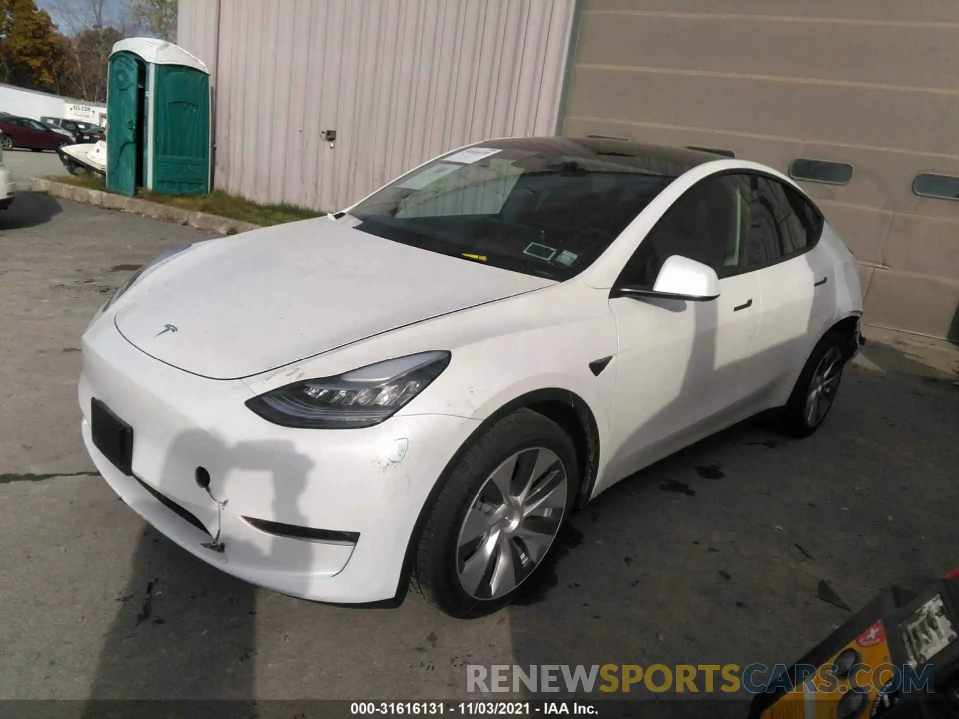 2 Photograph of a damaged car 5YJYGDEE4MF086317 TESLA MODEL Y 2021