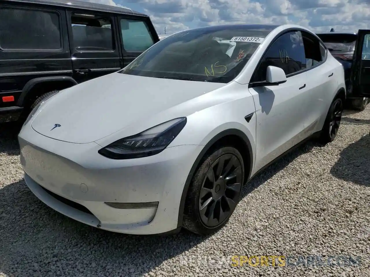 2 Фотография поврежденного автомобиля 5YJYGDEE4MF087712 TESLA MODEL Y 2021