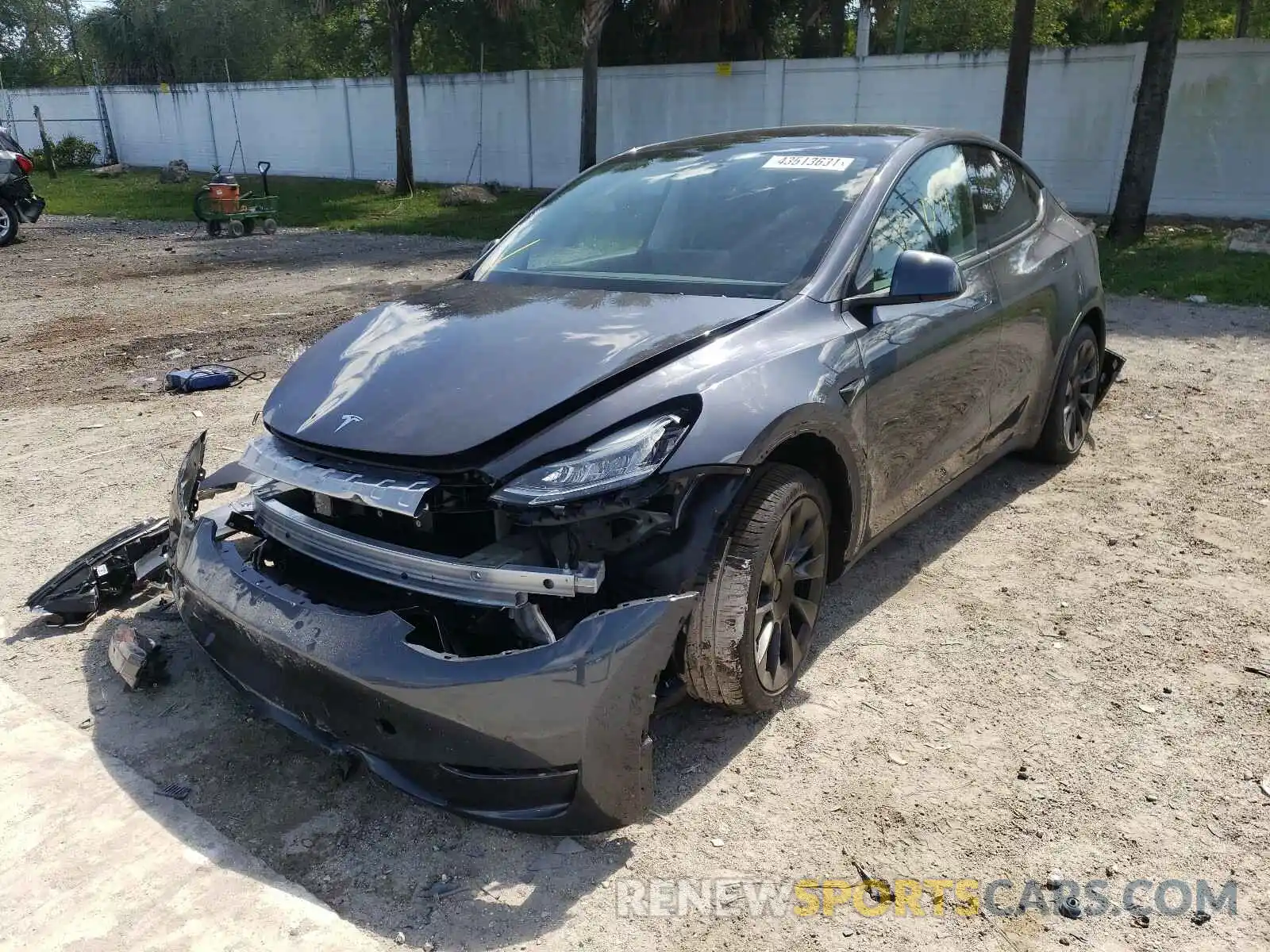 2 Photograph of a damaged car 5YJYGDEE4MF088178 TESLA MODEL Y 2021