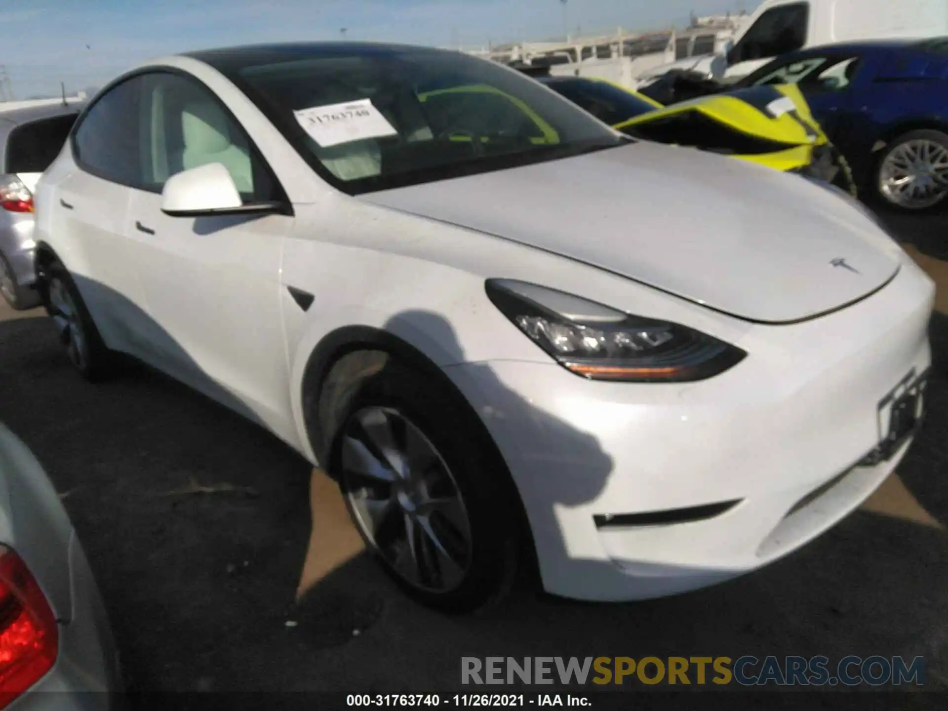 1 Фотография поврежденного автомобиля 5YJYGDEE4MF090027 TESLA MODEL Y 2021