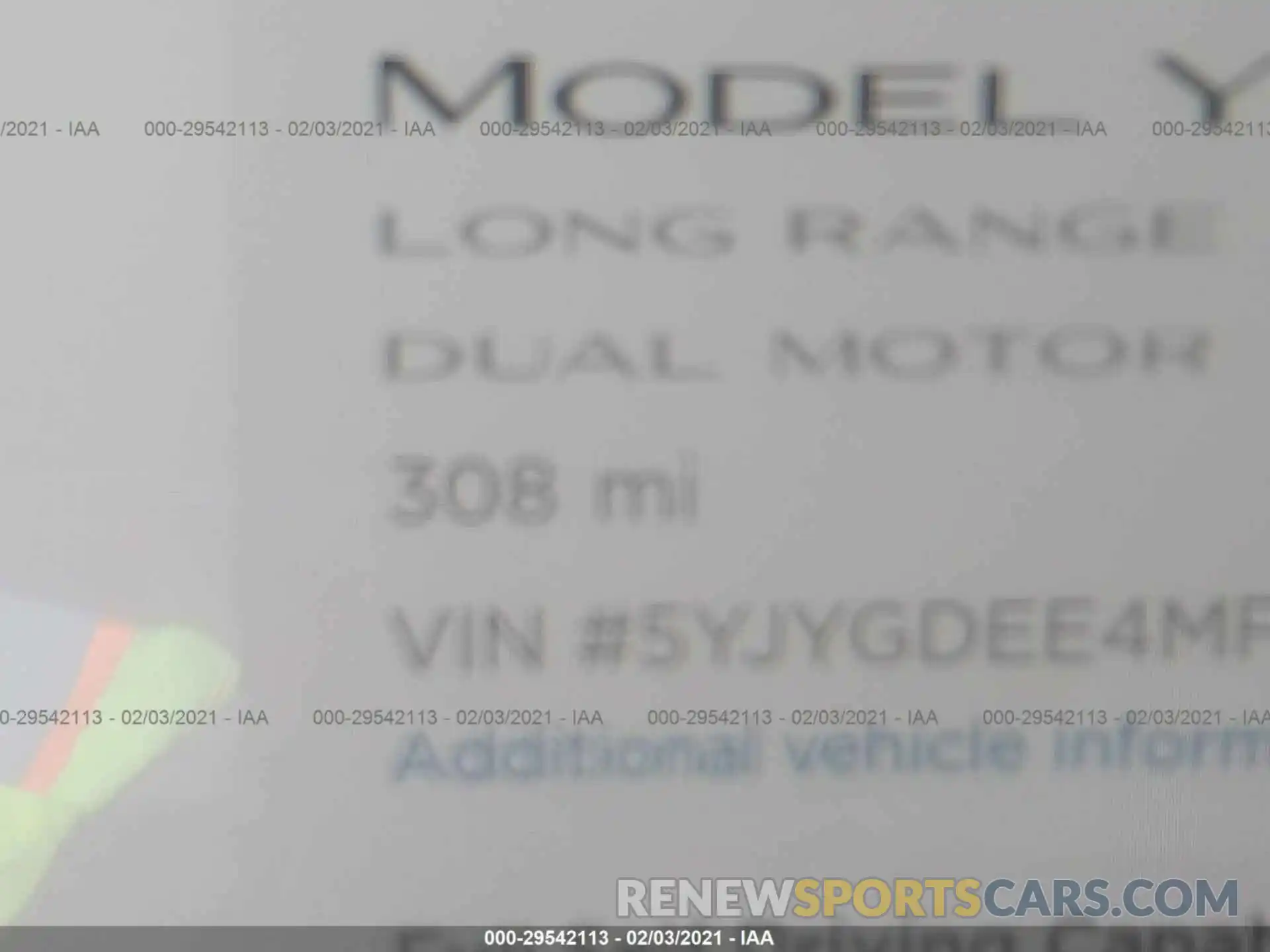 7 Photograph of a damaged car 5YJYGDEE4MF090707 TESLA MODEL Y 2021