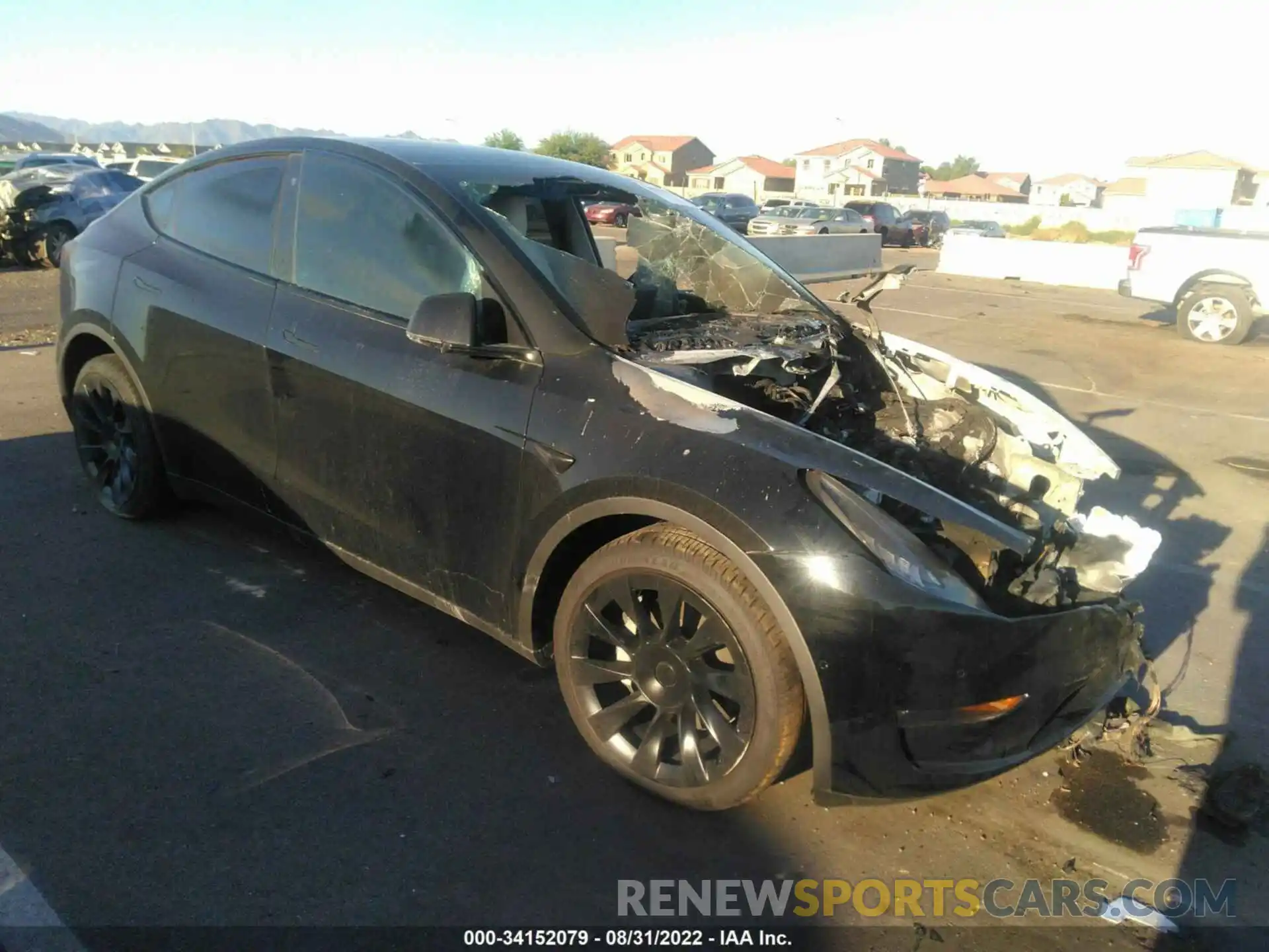 1 Photograph of a damaged car 5YJYGDEE4MF093087 TESLA MODEL Y 2021