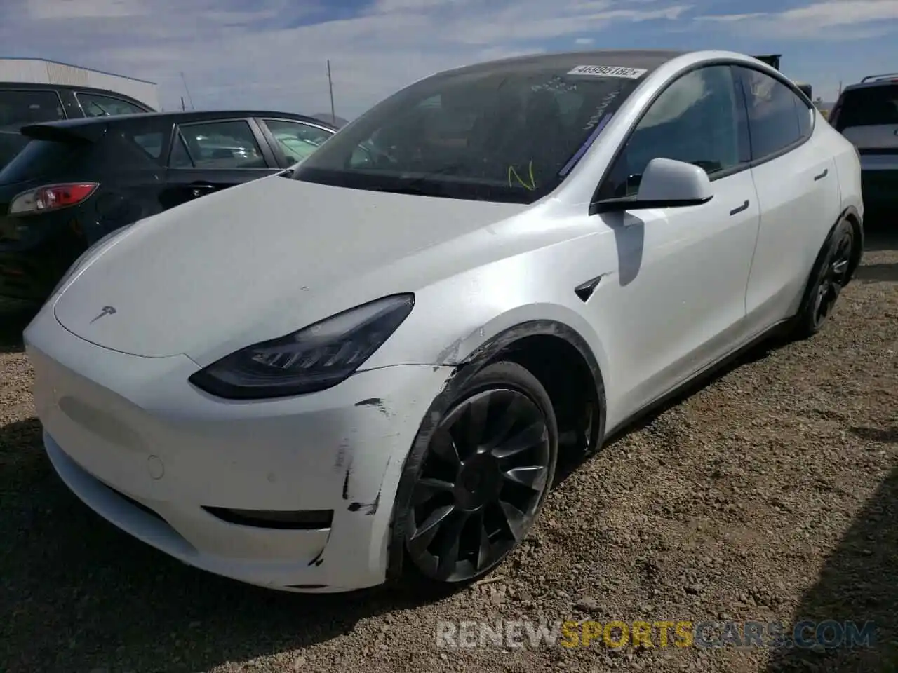 2 Photograph of a damaged car 5YJYGDEE4MF095535 TESLA MODEL Y 2021