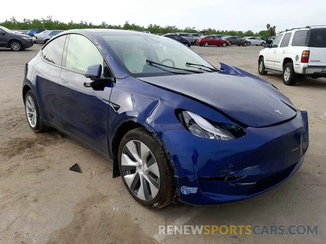 1 Photograph of a damaged car 5YJYGDEE4MF095955 TESLA MODEL Y 2021