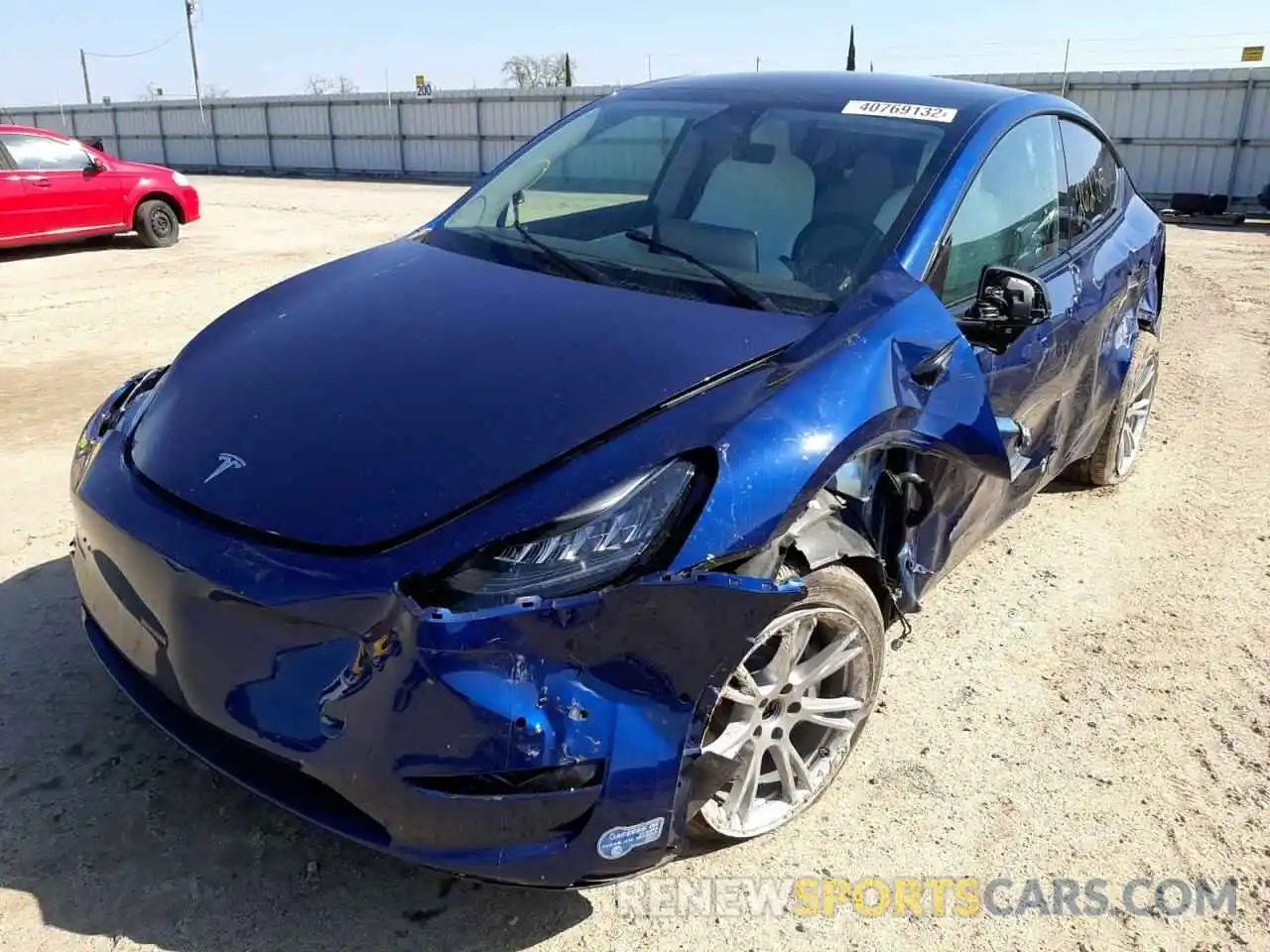 2 Photograph of a damaged car 5YJYGDEE4MF095955 TESLA MODEL Y 2021