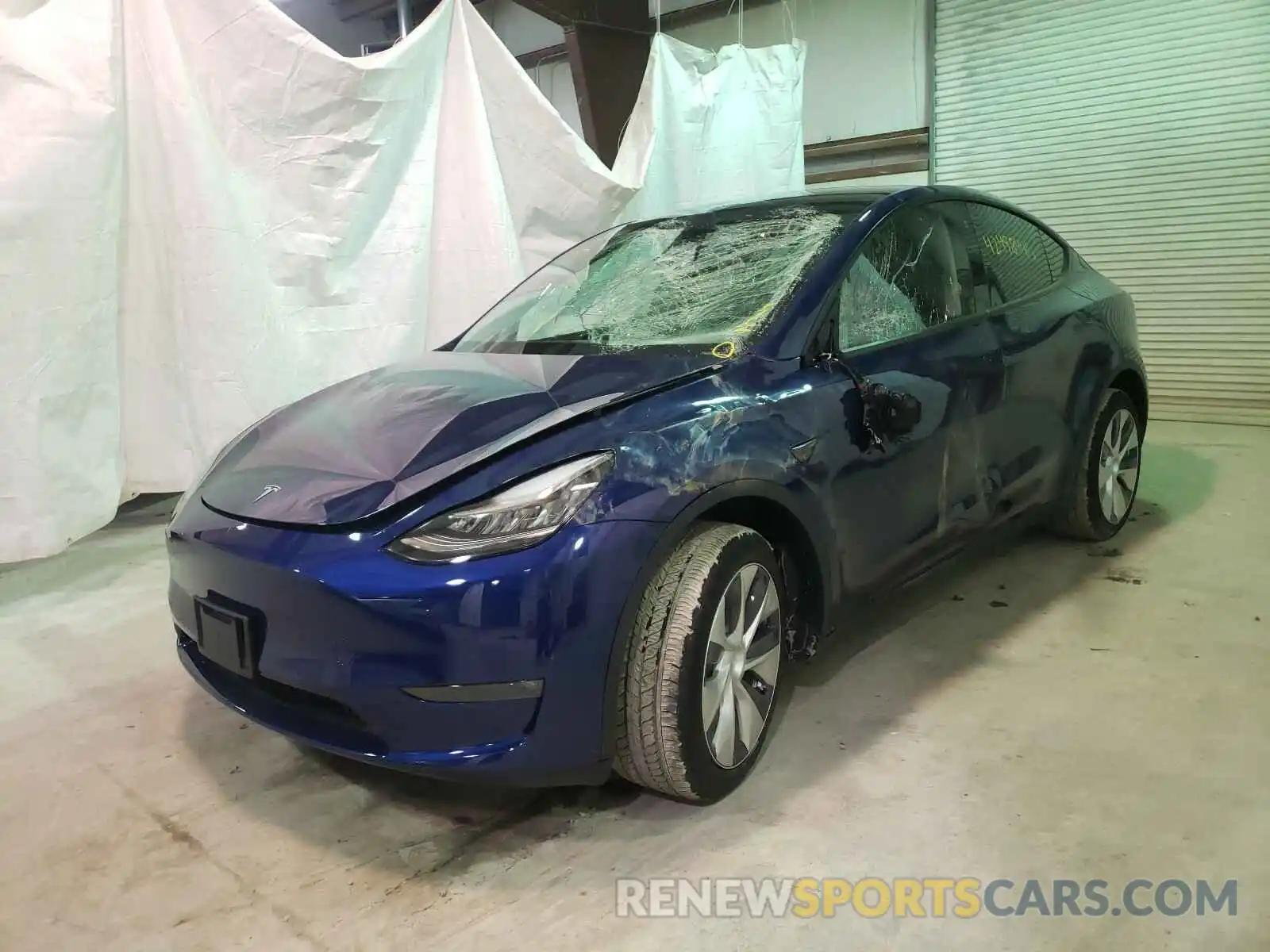 2 Photograph of a damaged car 5YJYGDEE4MF099925 TESLA MODEL Y 2021