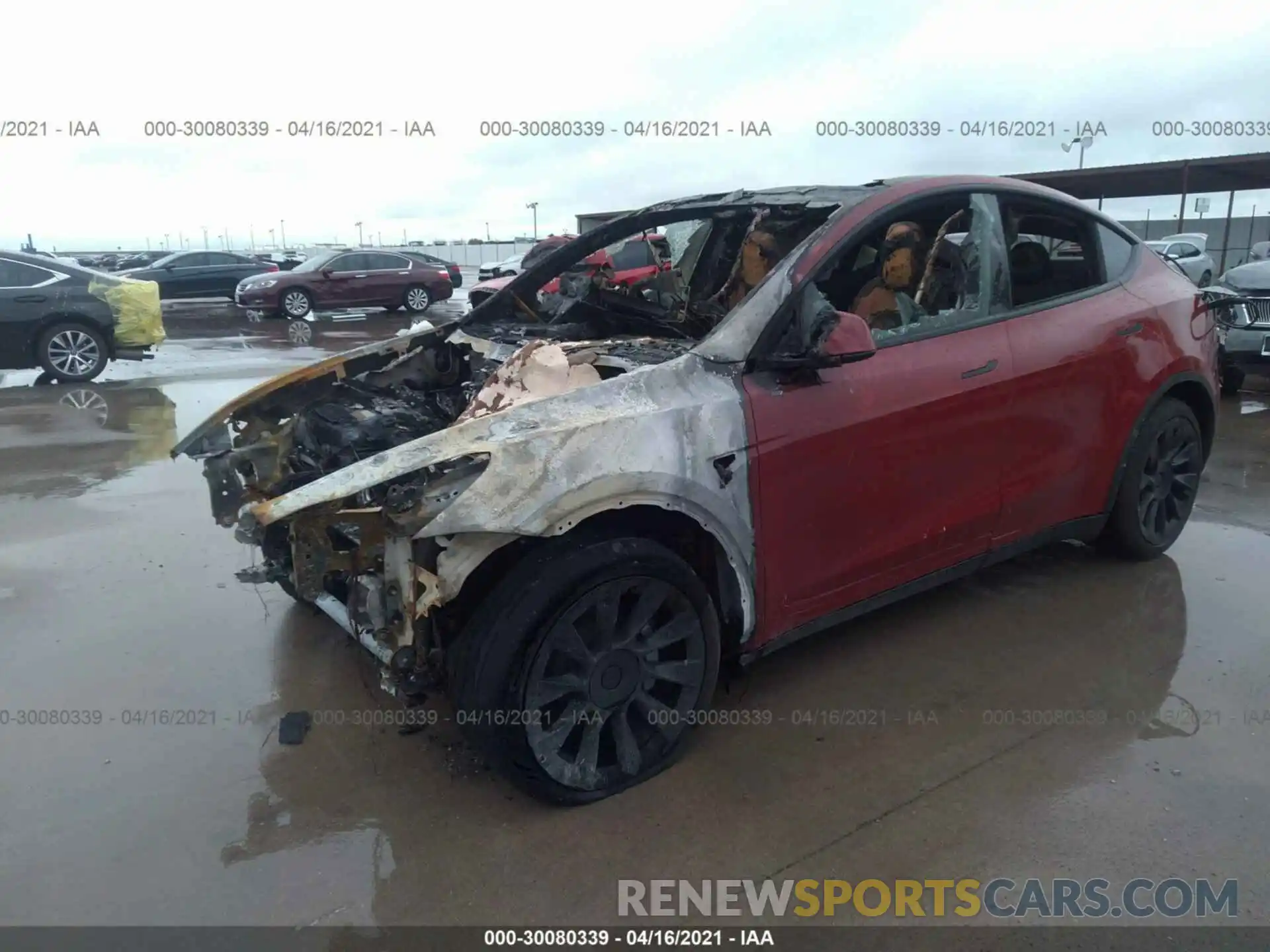 2 Photograph of a damaged car 5YJYGDEE4MF108073 TESLA MODEL Y 2021