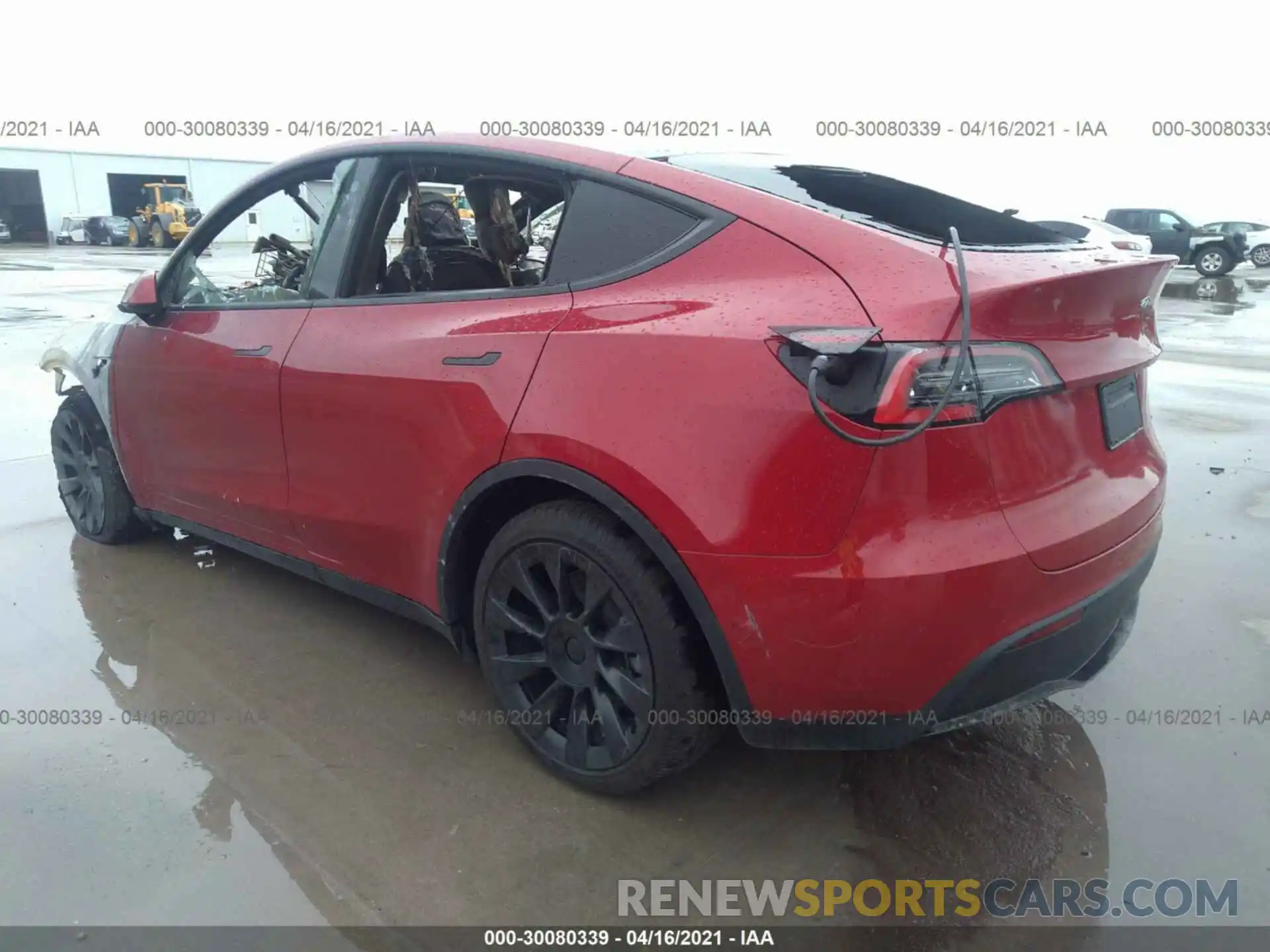 3 Фотография поврежденного автомобиля 5YJYGDEE4MF108073 TESLA MODEL Y 2021