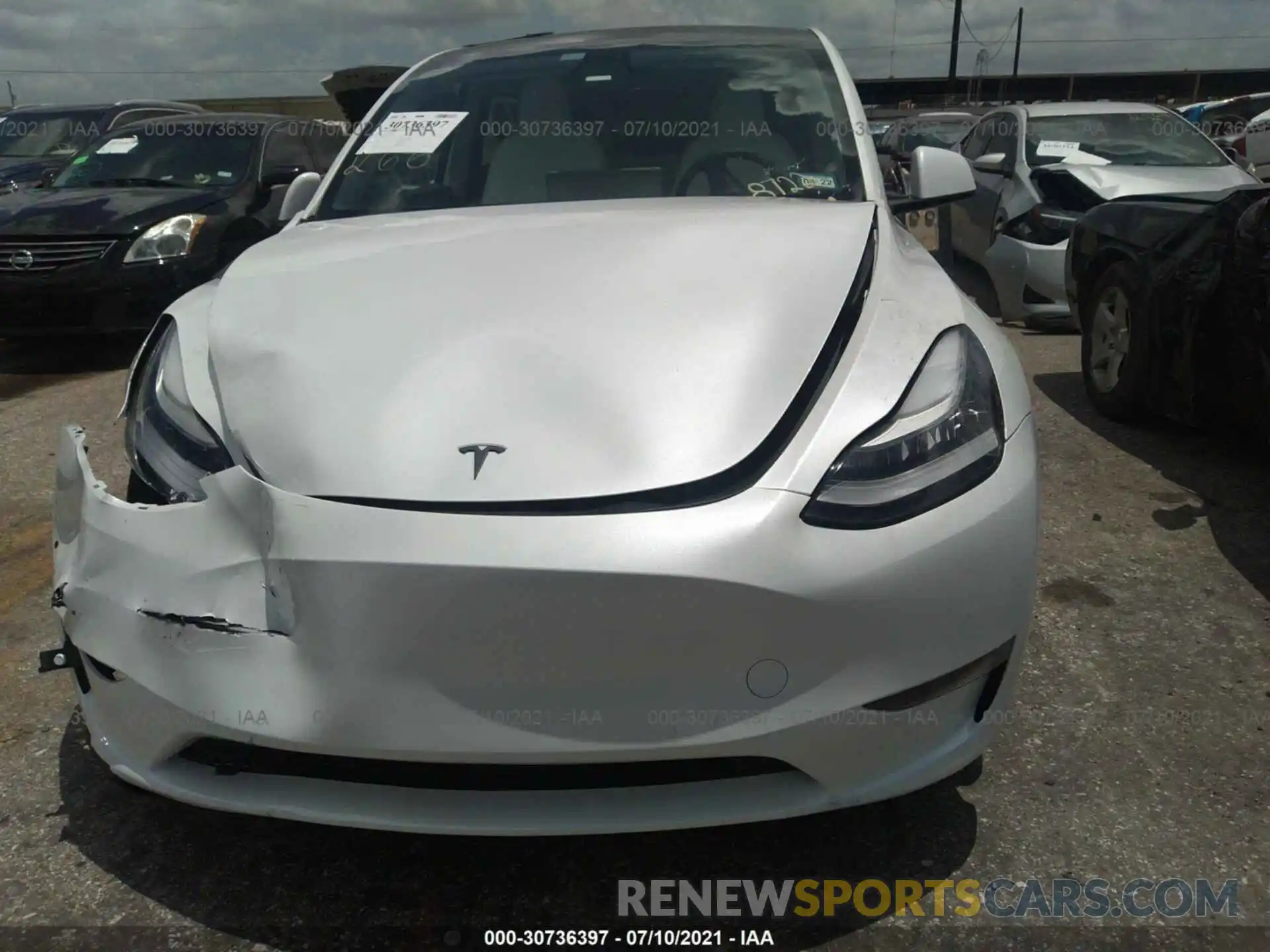 6 Фотография поврежденного автомобиля 5YJYGDEE4MF108722 TESLA MODEL Y 2021