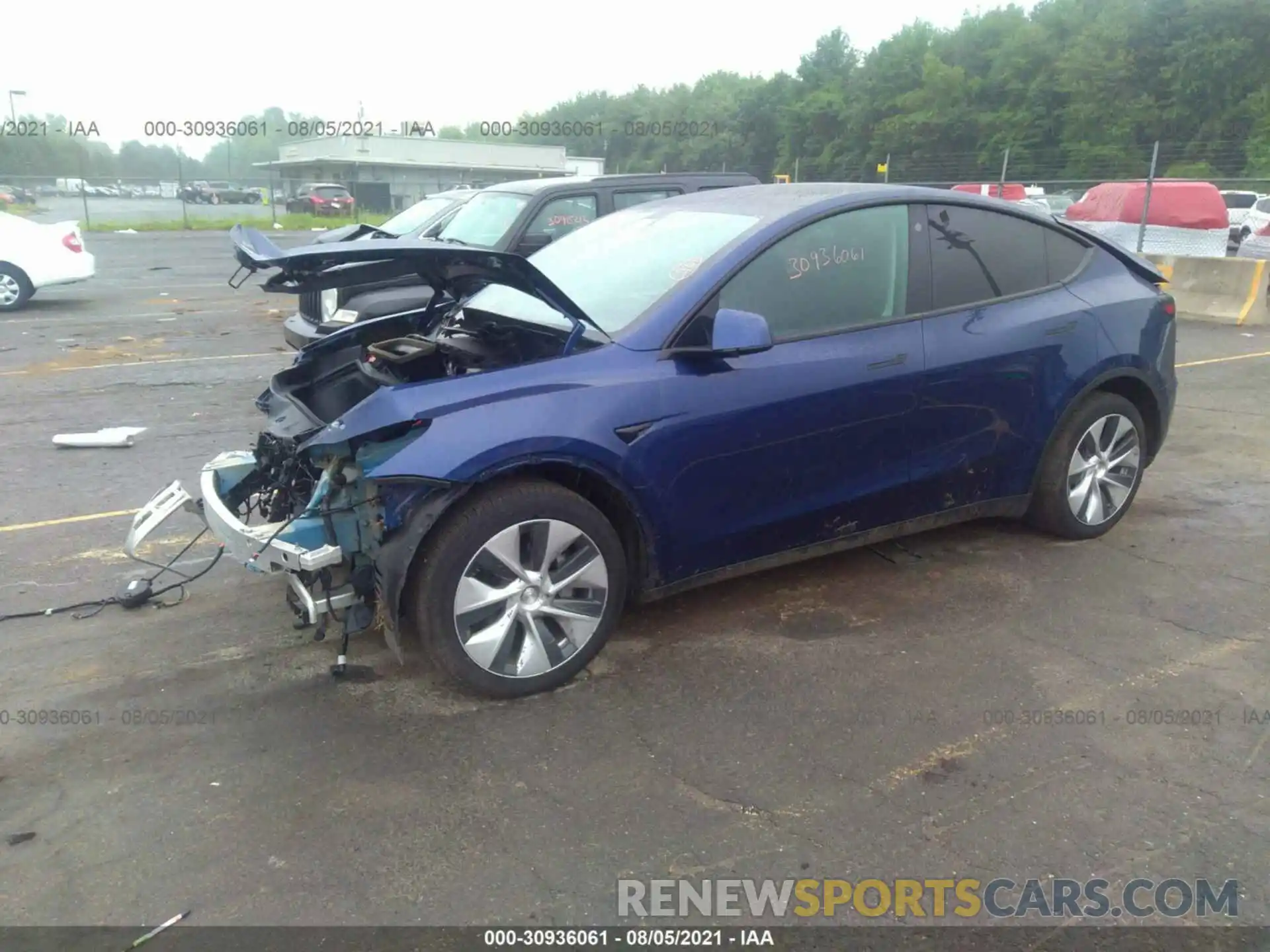 2 Photograph of a damaged car 5YJYGDEE4MF109286 TESLA MODEL Y 2021