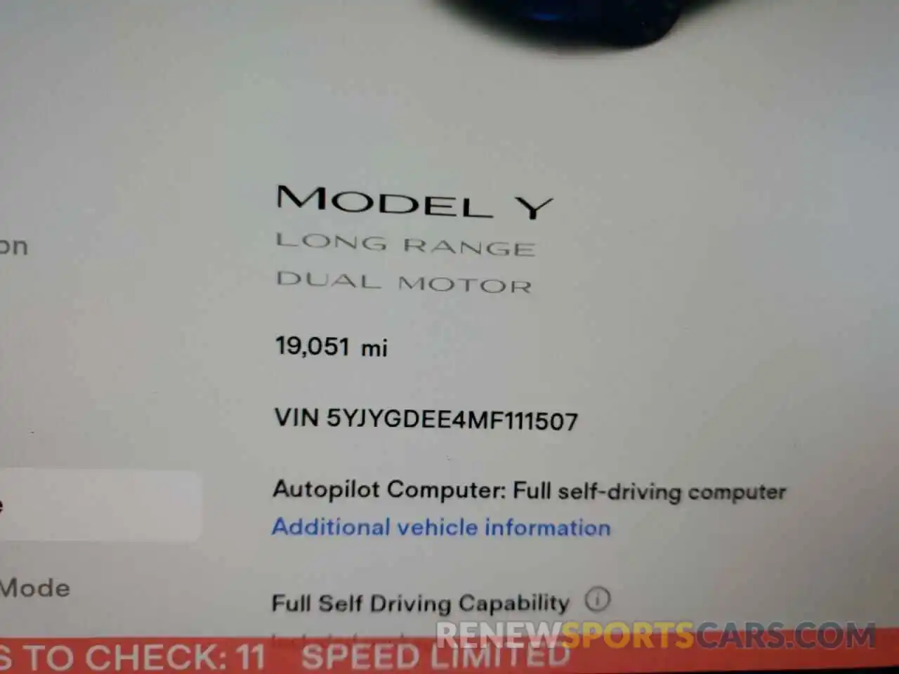 8 Photograph of a damaged car 5YJYGDEE4MF111507 TESLA MODEL Y 2021