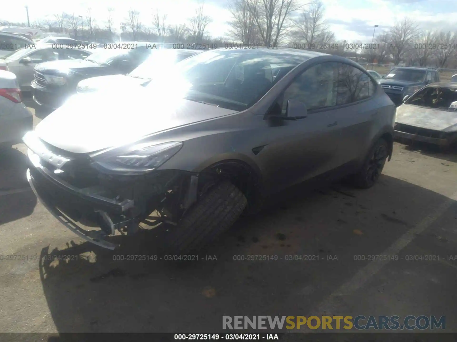 2 Photograph of a damaged car 5YJYGDEE4MF111815 TESLA MODEL Y 2021