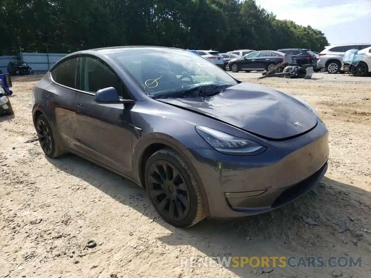 1 Photograph of a damaged car 5YJYGDEE4MF115296 TESLA MODEL Y 2021