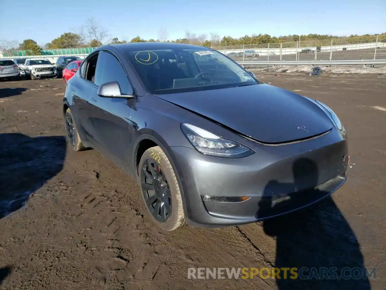 1 Фотография поврежденного автомобиля 5YJYGDEE4MF119980 TESLA MODEL Y 2021