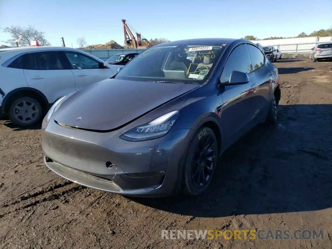 2 Фотография поврежденного автомобиля 5YJYGDEE4MF119980 TESLA MODEL Y 2021