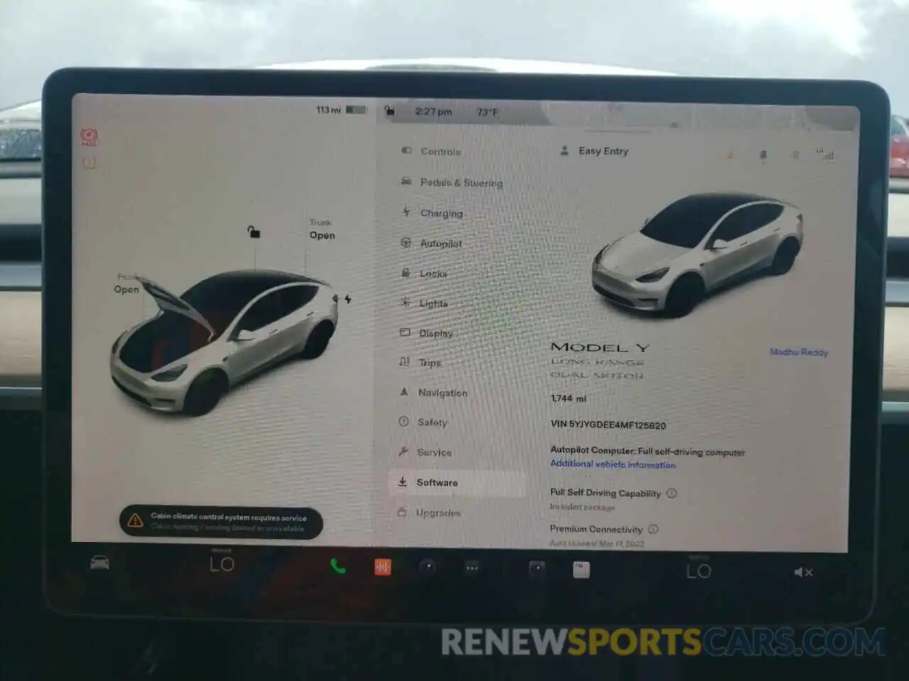 8 Photograph of a damaged car 5YJYGDEE4MF125620 TESLA MODEL Y 2021