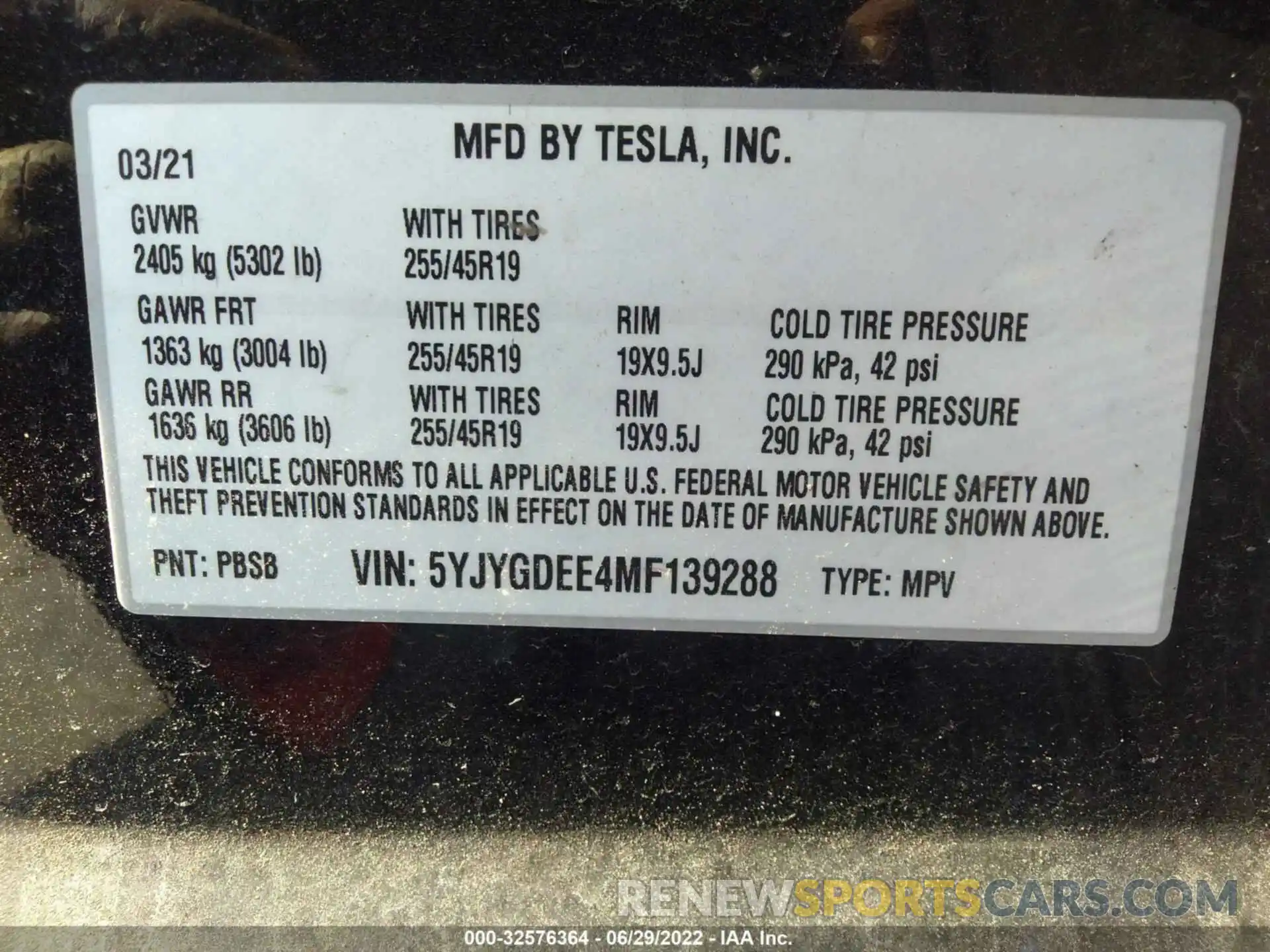 9 Фотография поврежденного автомобиля 5YJYGDEE4MF139288 TESLA MODEL Y 2021