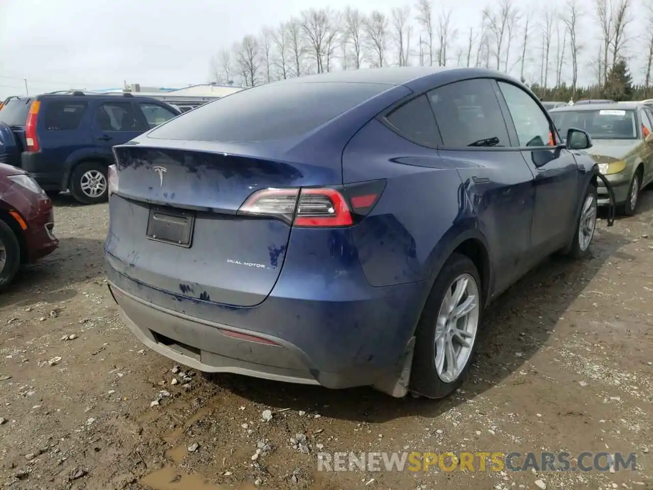 4 Фотография поврежденного автомобиля 5YJYGDEE4MF140599 TESLA MODEL Y 2021