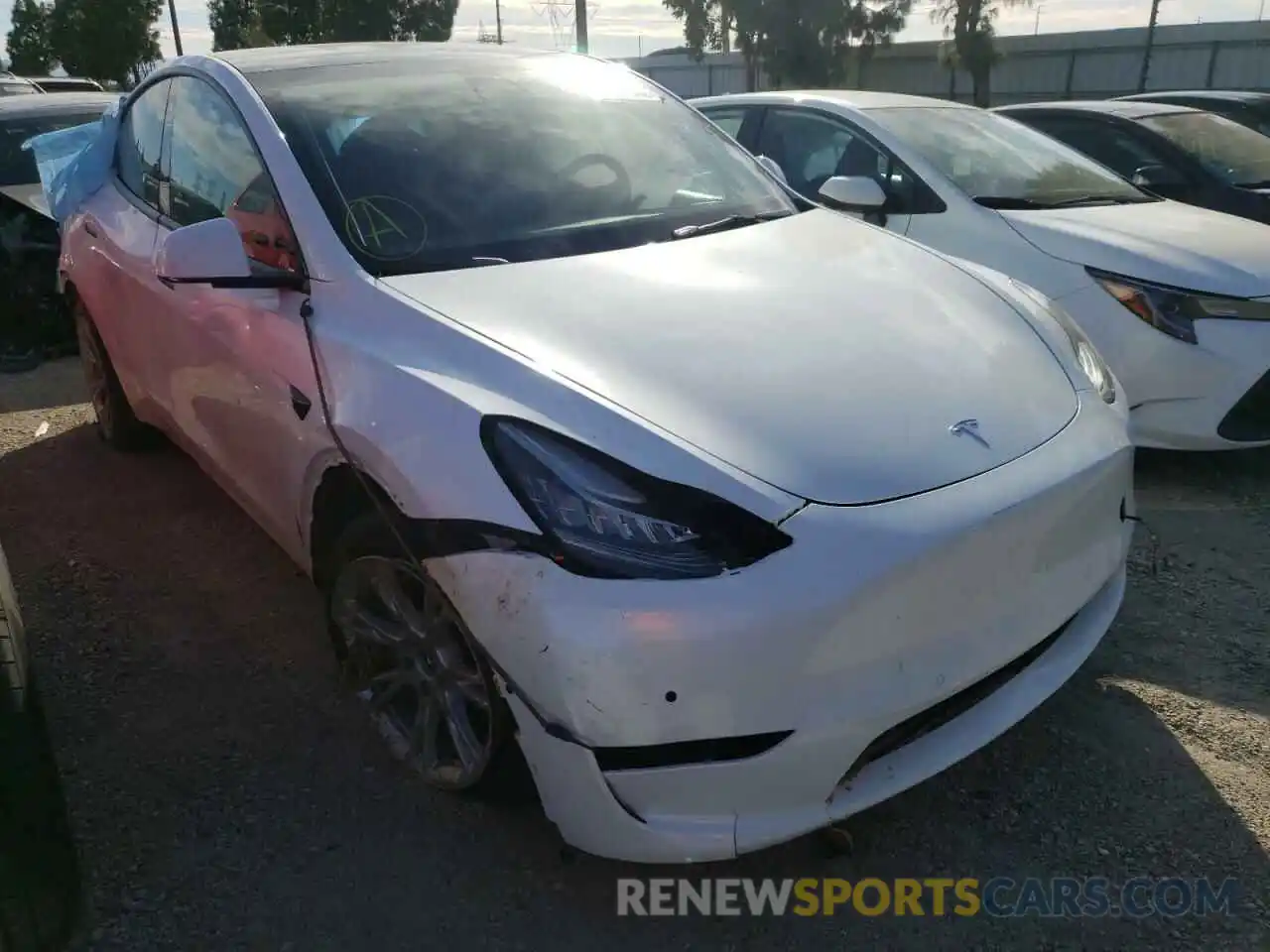 1 Фотография поврежденного автомобиля 5YJYGDEE4MF145625 TESLA MODEL Y 2021