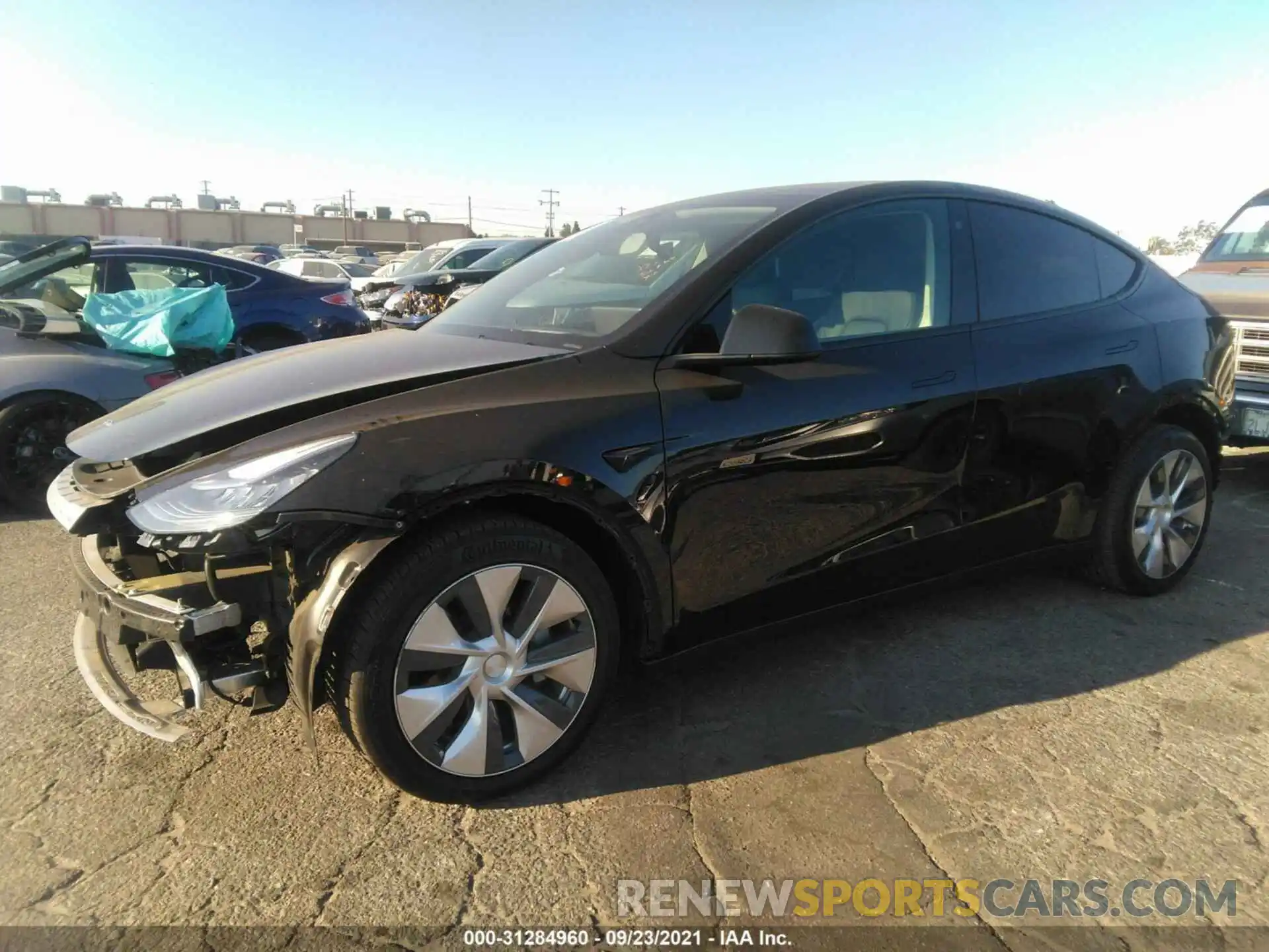 2 Photograph of a damaged car 5YJYGDEE4MF161162 TESLA MODEL Y 2021