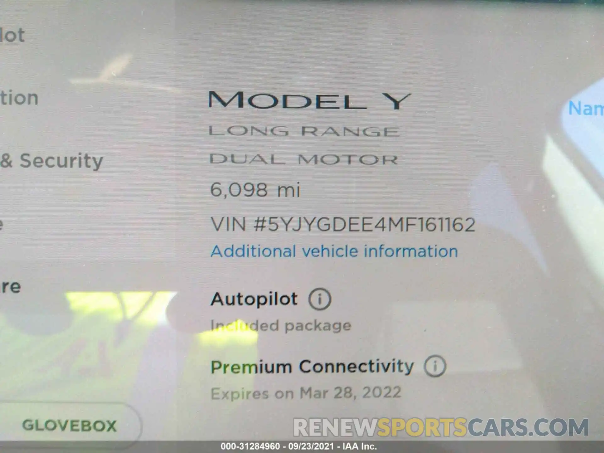 7 Photograph of a damaged car 5YJYGDEE4MF161162 TESLA MODEL Y 2021