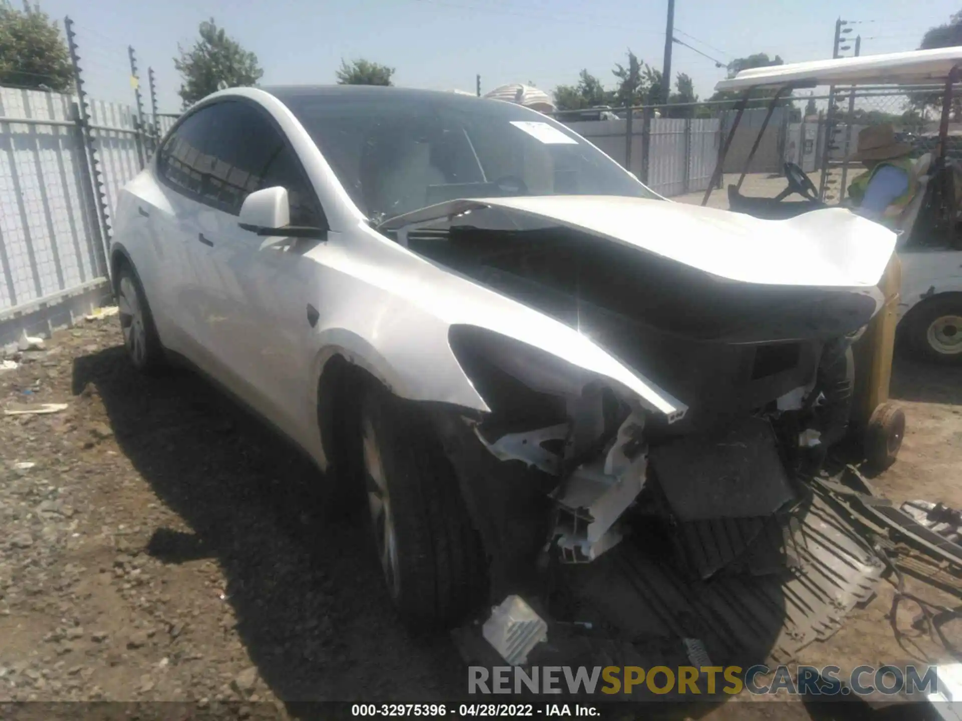 1 Photograph of a damaged car 5YJYGDEE4MF161873 TESLA MODEL Y 2021