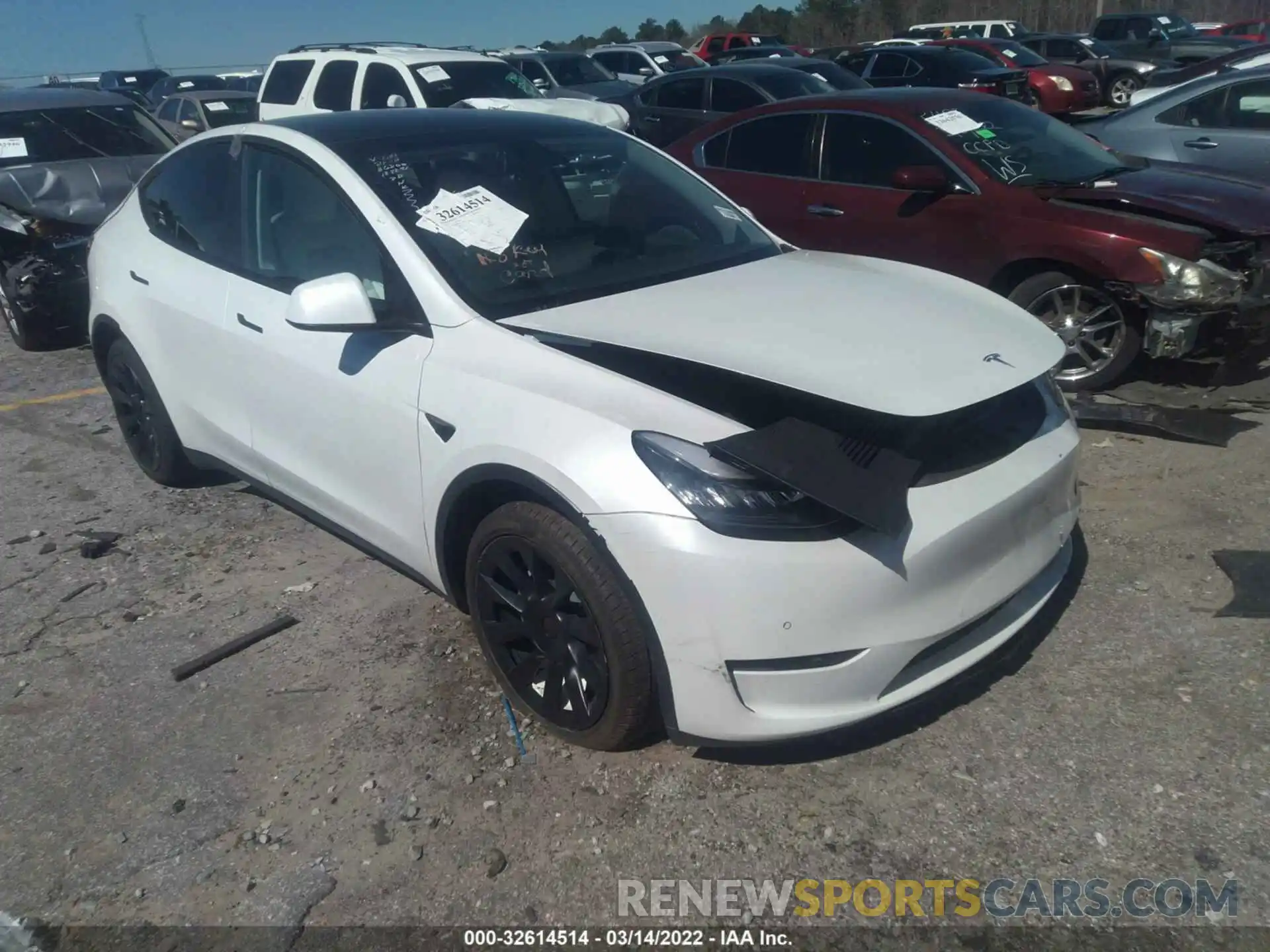 1 Photograph of a damaged car 5YJYGDEE4MF179483 TESLA MODEL Y 2021